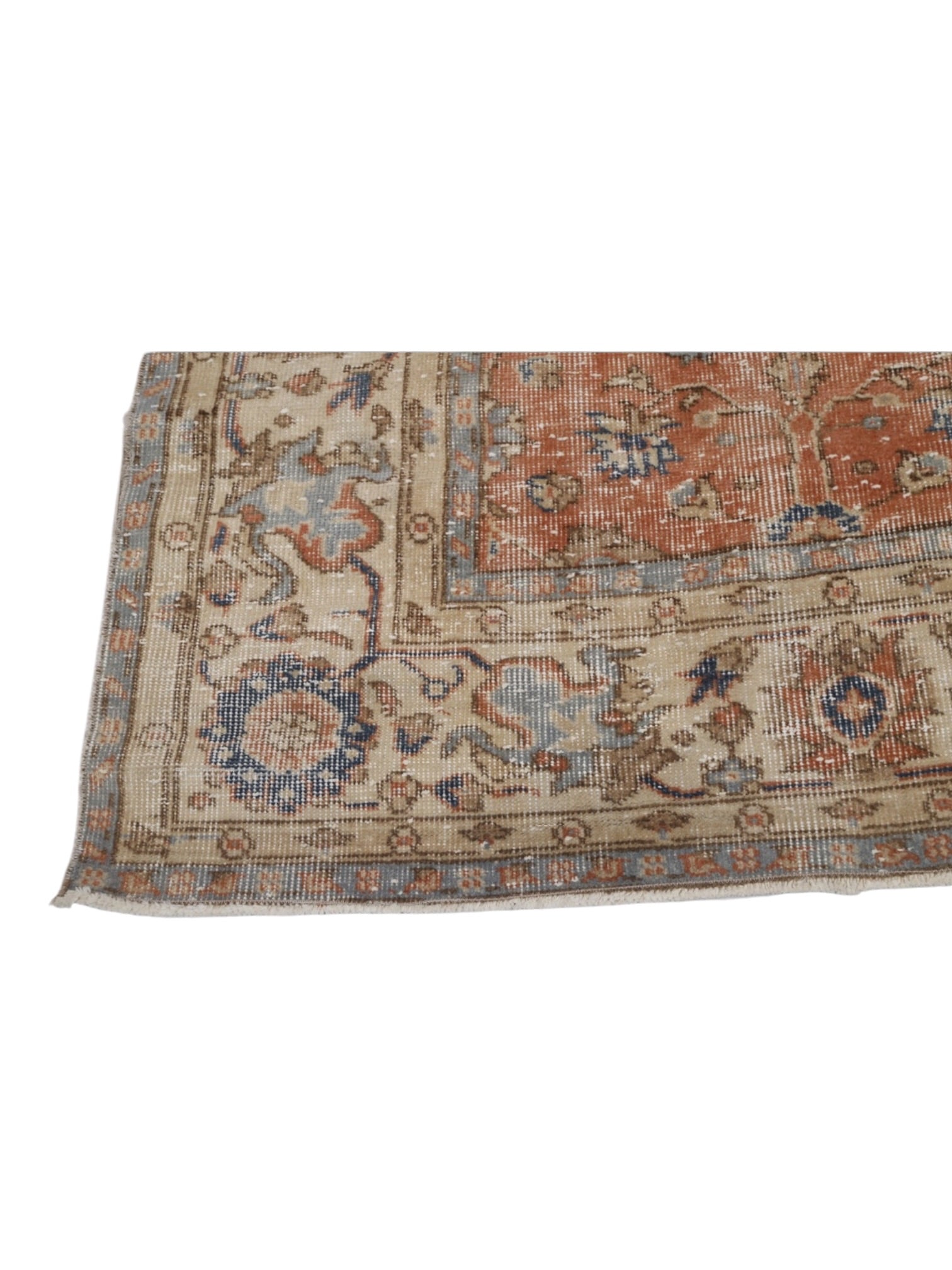 Rare Vintage Turkish Rug - Terracotta Bloom Oushak (310 cm x 223 cm)