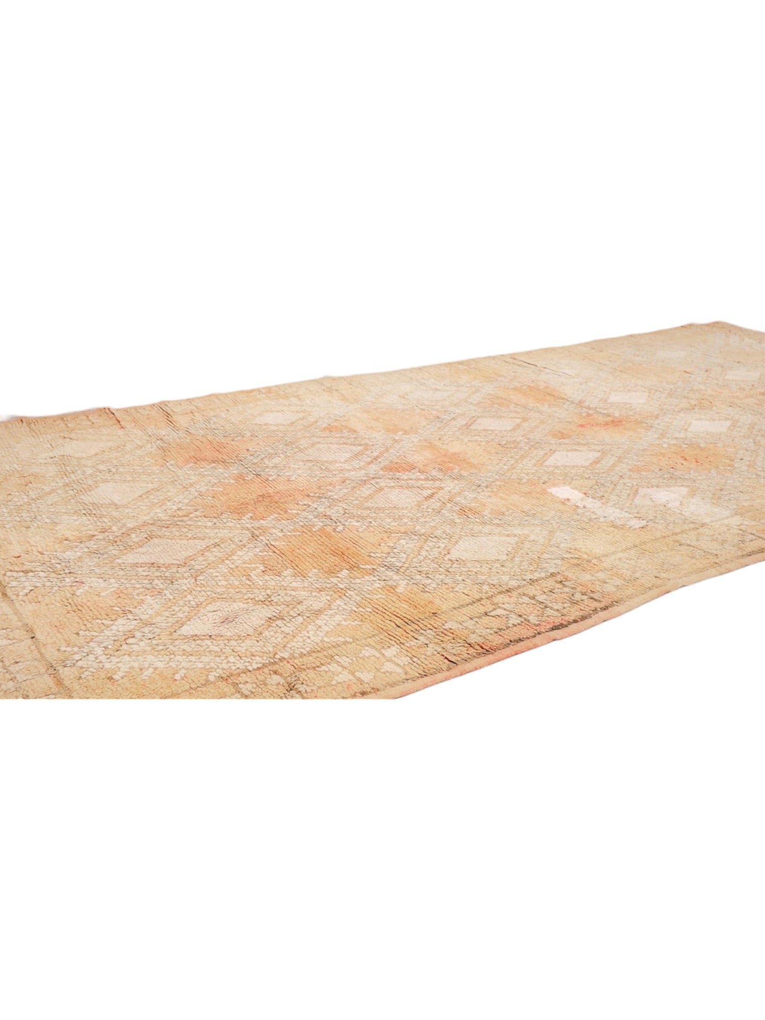 Vintage Moroccan Rug | 356cm x 176cm - Peach Diamond Boujaad