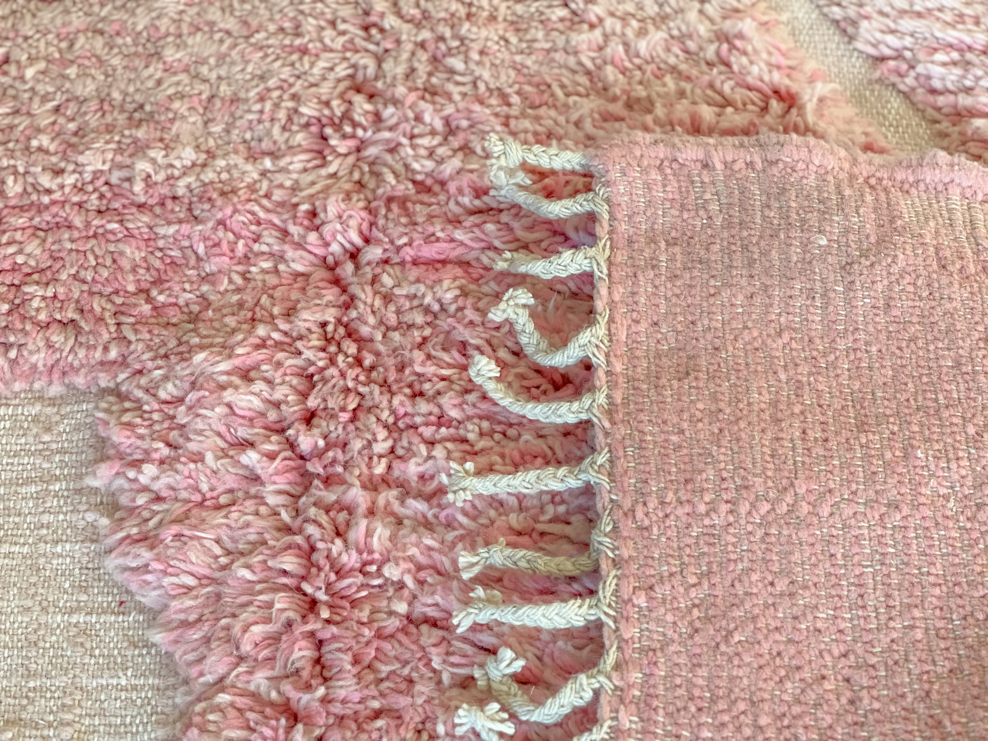 Original Moroccan Beni Ourain Wool Rug - Marrakech Rose 13 ( 300cm x 200cm )