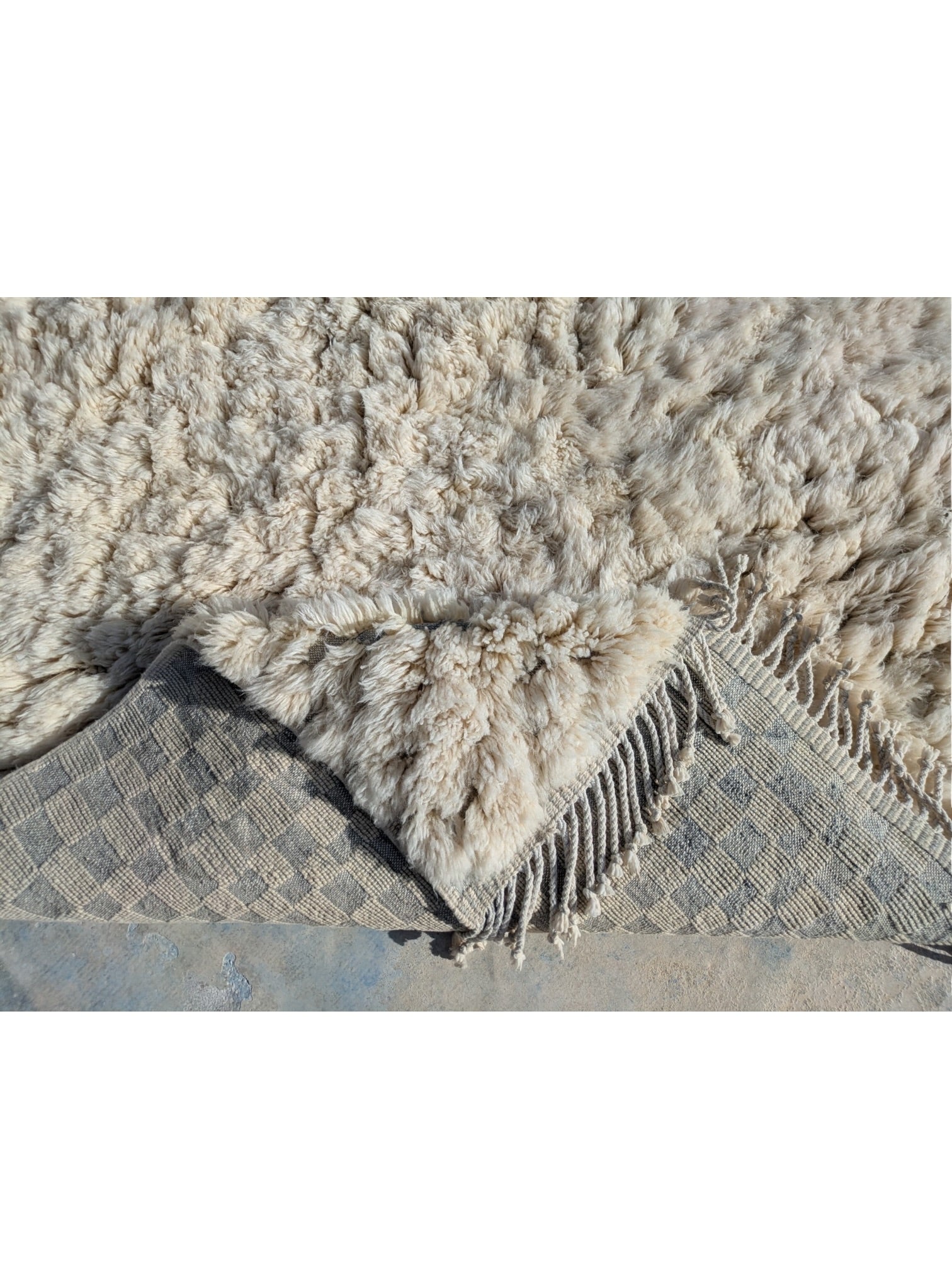 Beni Bianca | Moroccan Beni Mrirt Rug | 400cm x 308cm | Ready Now
