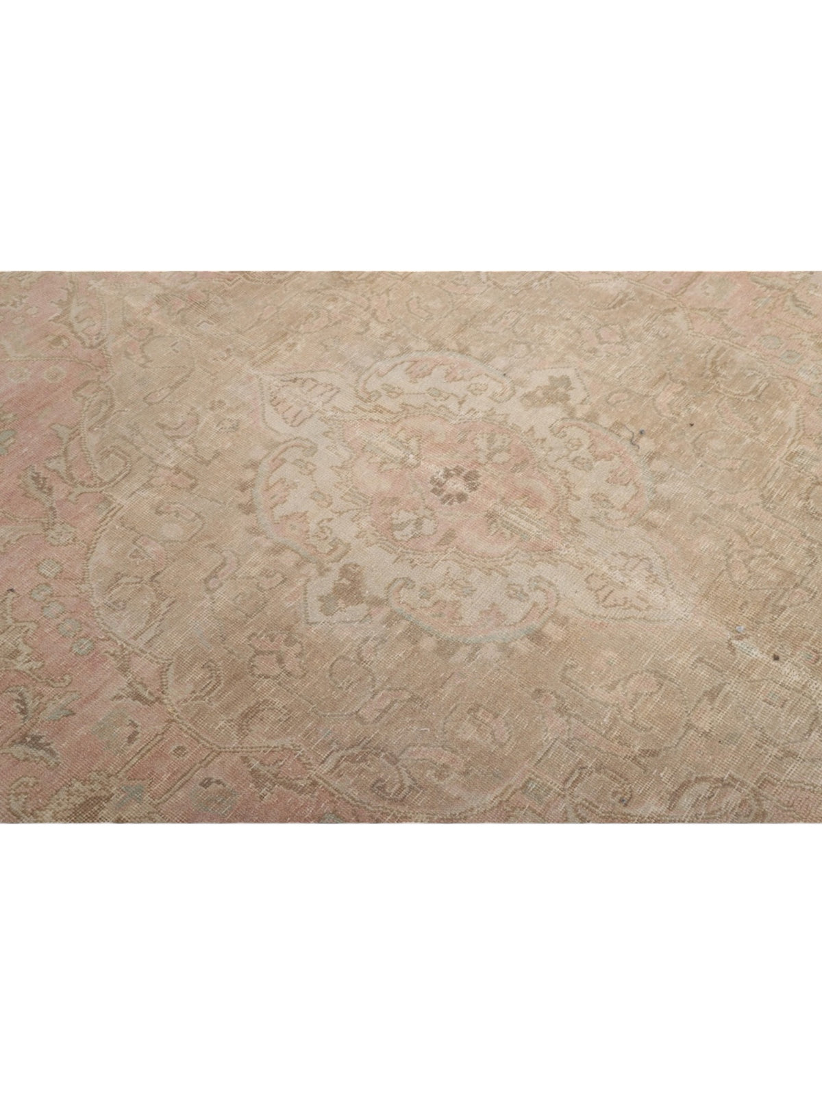 1960s Vintage Turkish Rug - Blush Garden Oushak (384cm x 291cm)