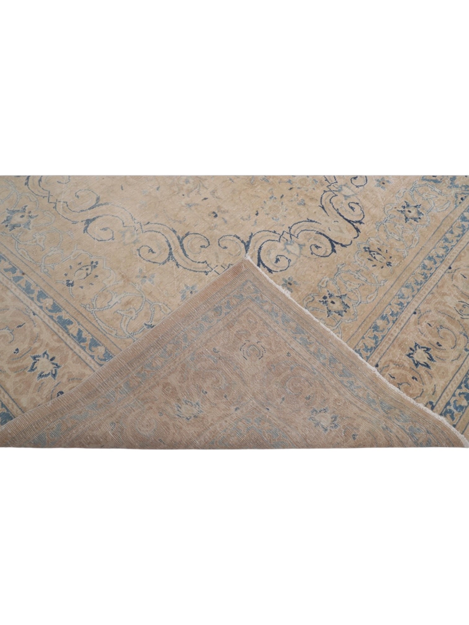 Rare 1950s Vintage Turkish Rug - Villa Bleu Oushak (406cm x 283cm)