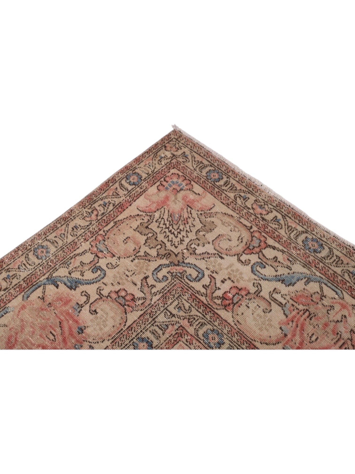 Rare 1950s Vintage Turkish Rug - Rosewater Gaden Oushak (378cm x 285cm)