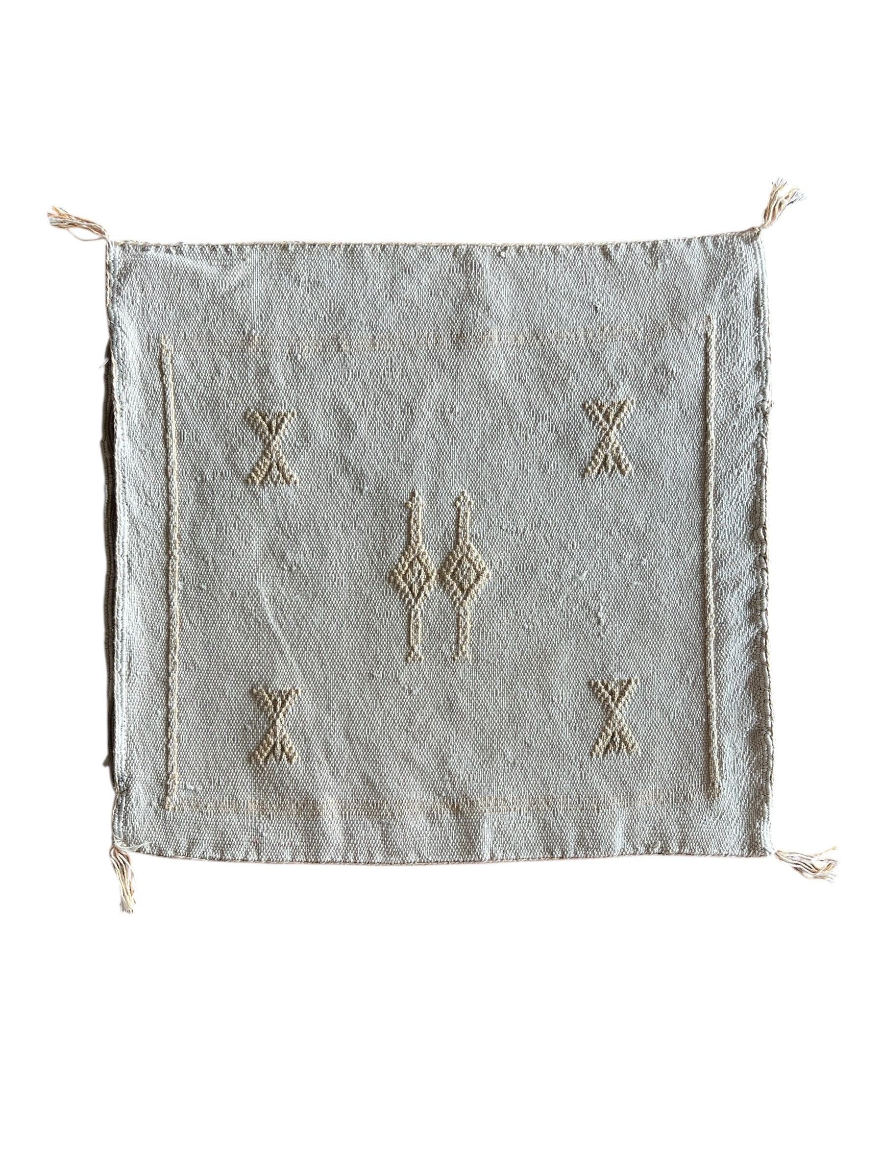 Moroccan Cactus Silk Cushion 50x50cm | Stone Linen