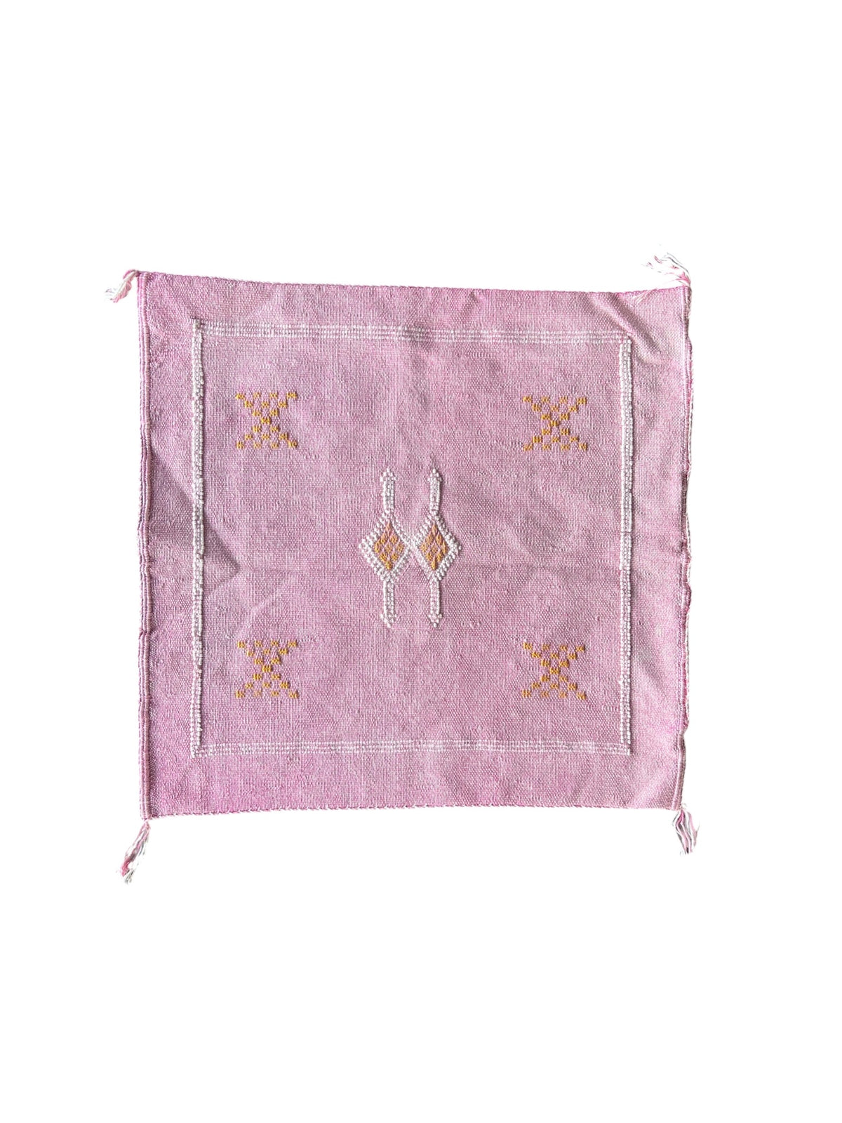 Moroccan Cactus Silk Cushion 50x50cm | Pink 15