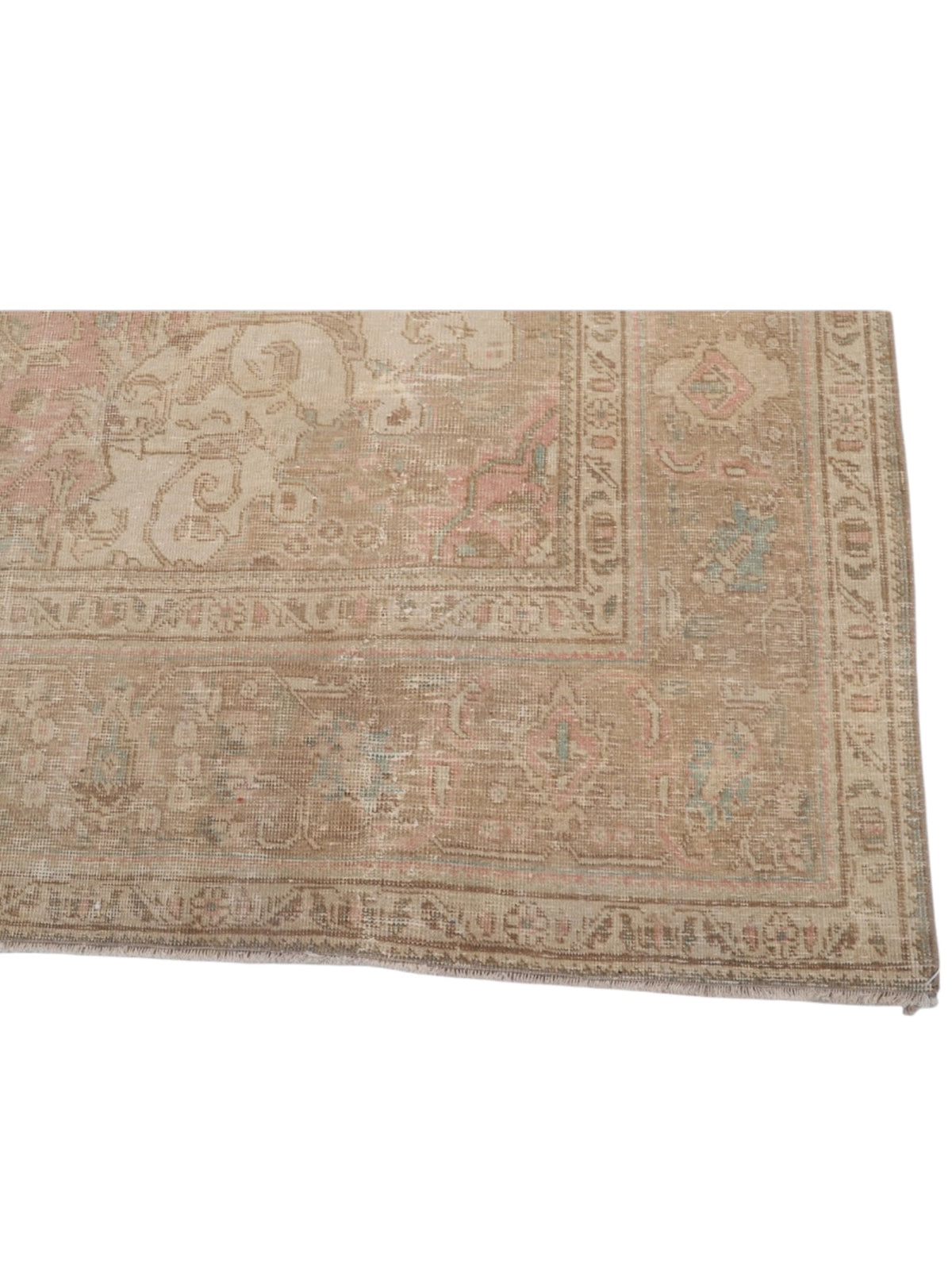 1960s Vintage Turkish Rug - Blush Garden Oushak (384cm x 291cm)