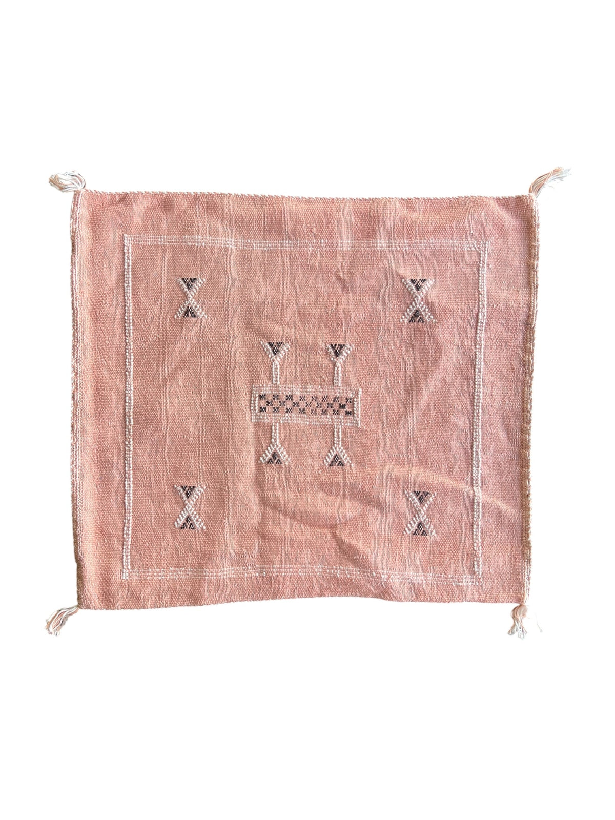 Moroccan Cactus Silk Cushion 50x50cm | Peach 07