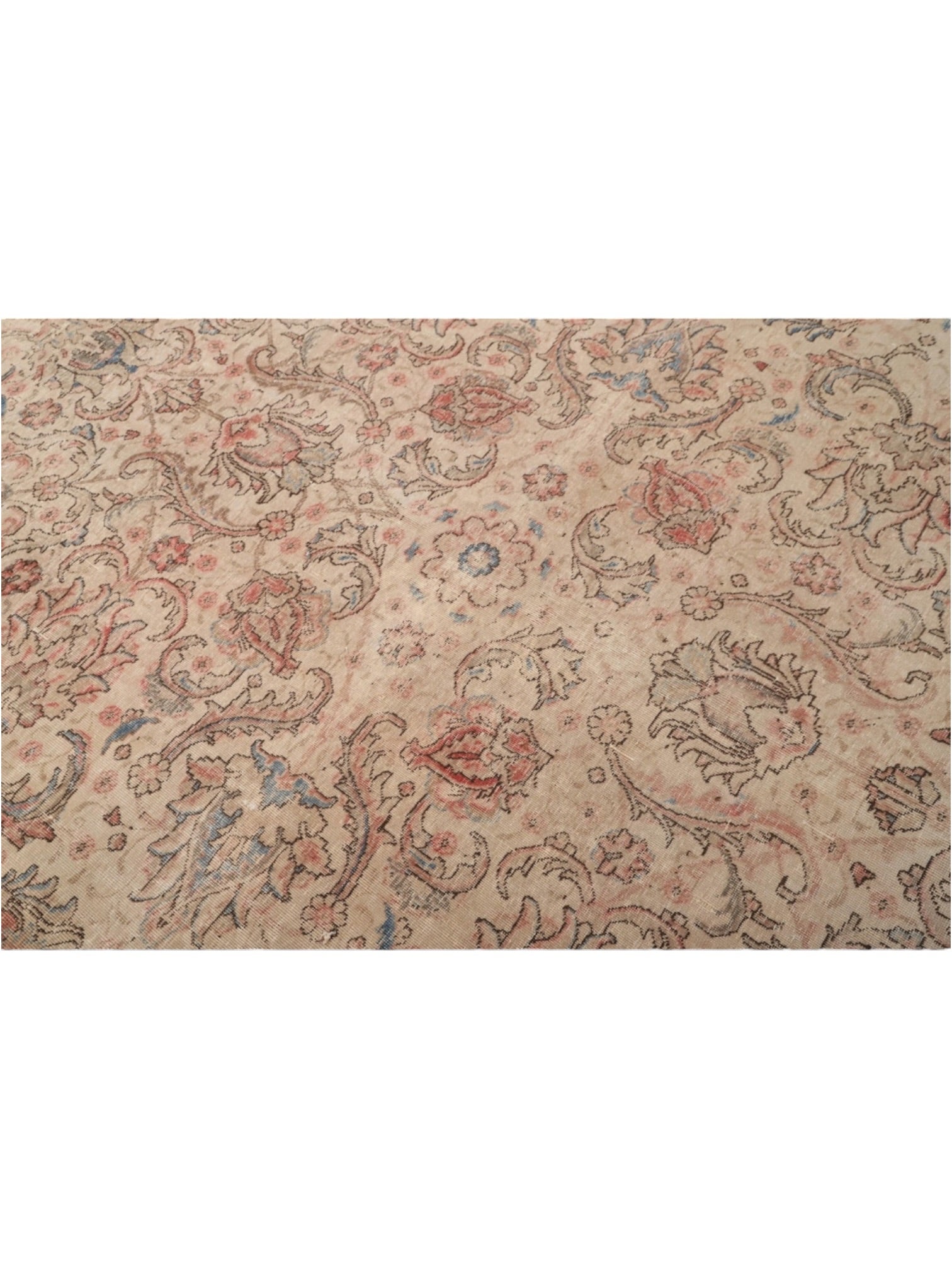 Rare 1950s Vintage Turkish Rug - Rosewater Gaden Oushak (378cm x 285cm)