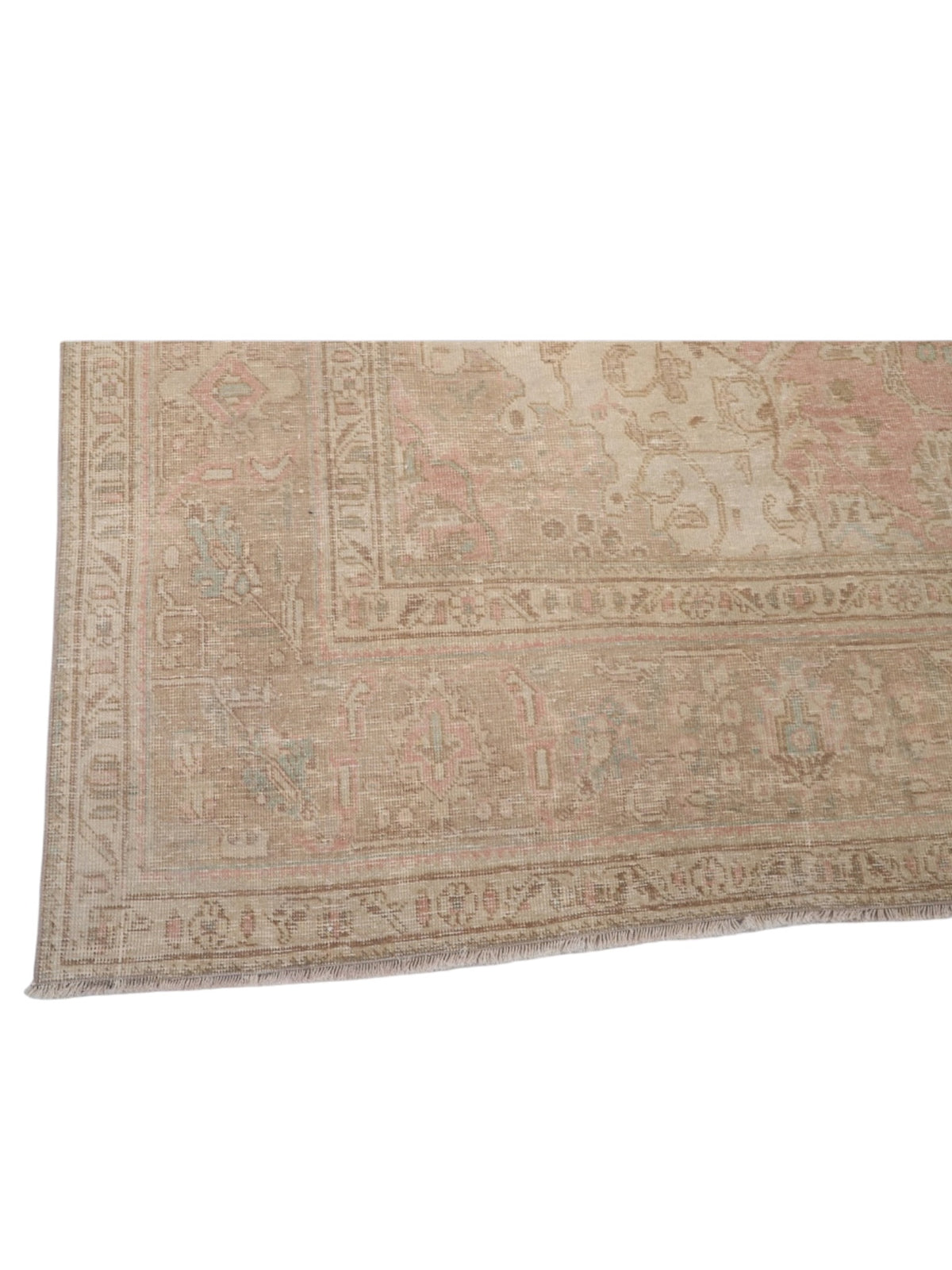 1960s Vintage Turkish Rug - Blush Garden Oushak (384cm x 291cm)