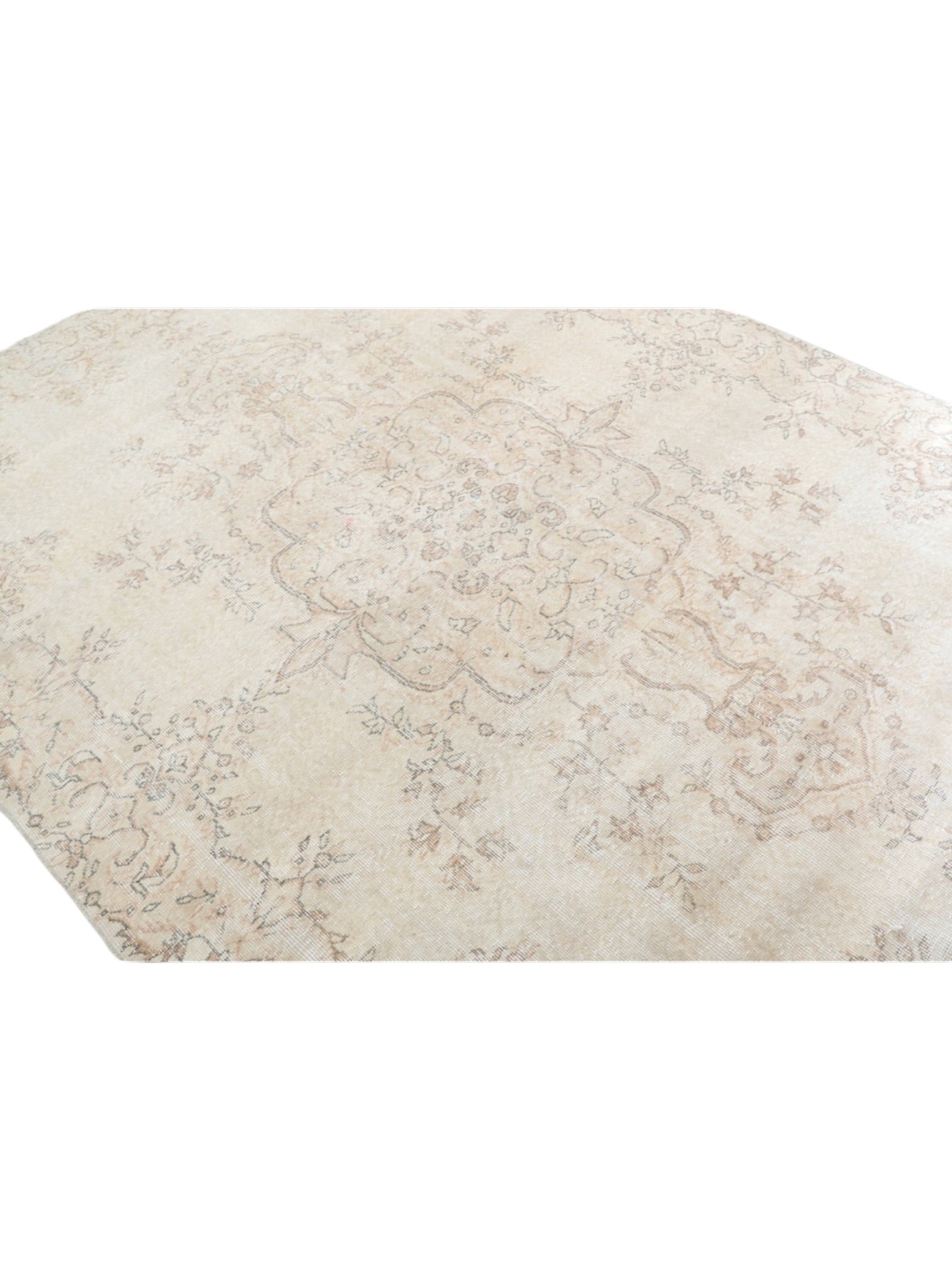 Rare Vintage Turkish Rug - Vanilla Veil Oushak (262cm x 201 cm)