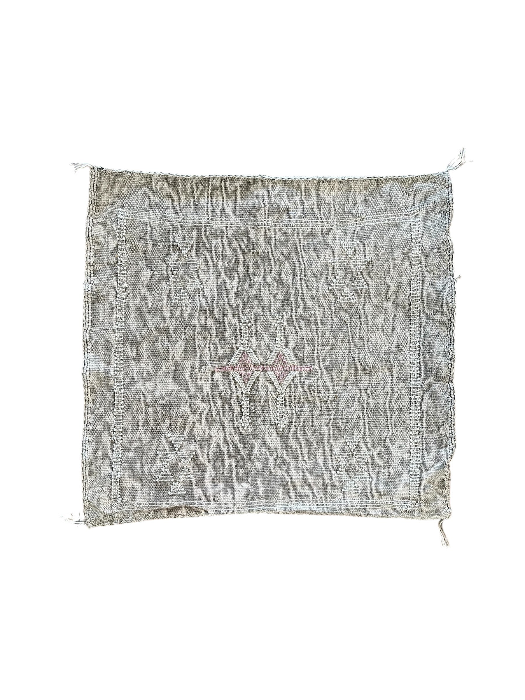 Moroccan Cactus Silk Cushion 50x50cm | Stone Linen
