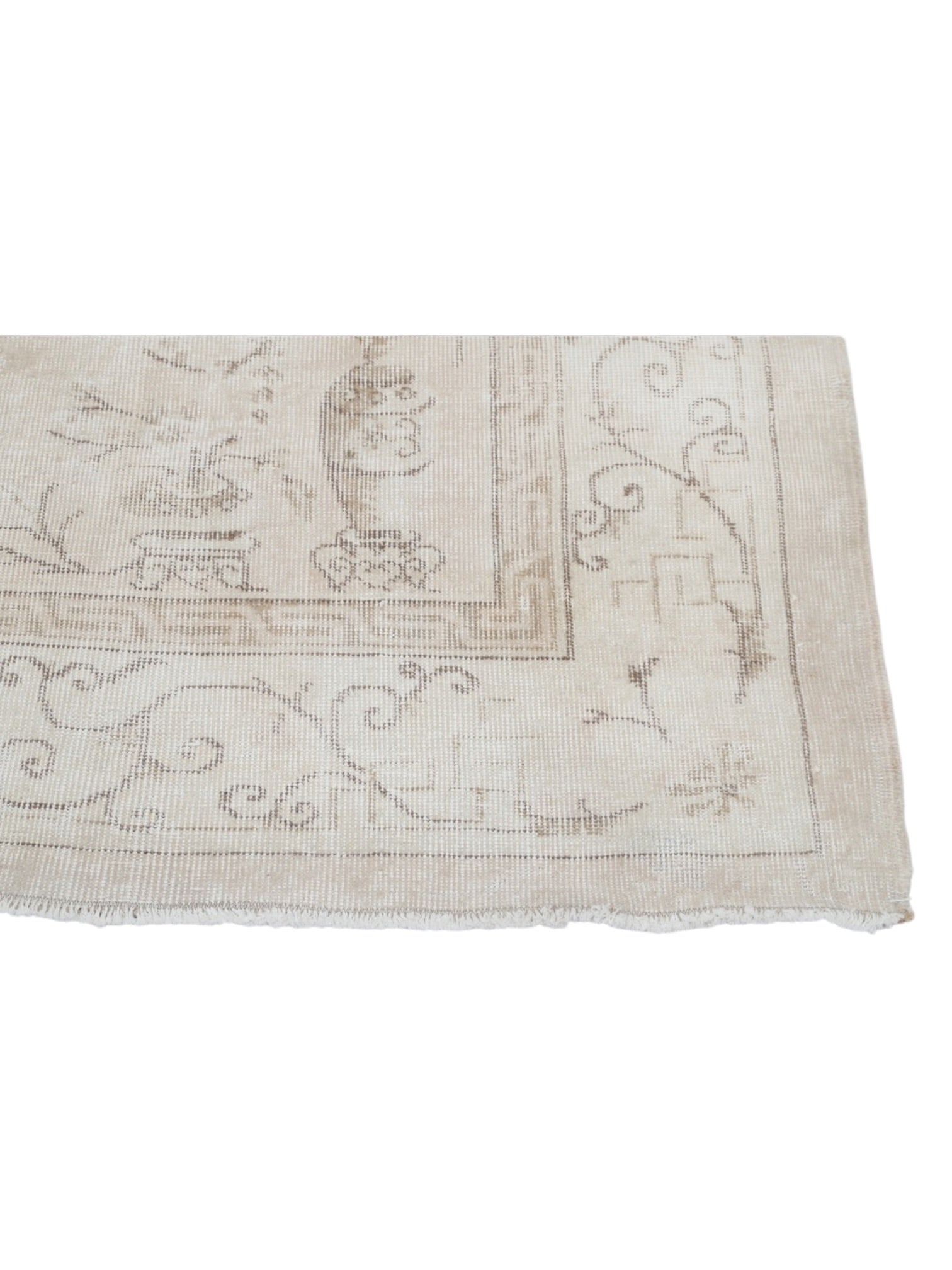 Vintage Turkish Rug - Faded Pearl Oushak (294cm x 217cm)