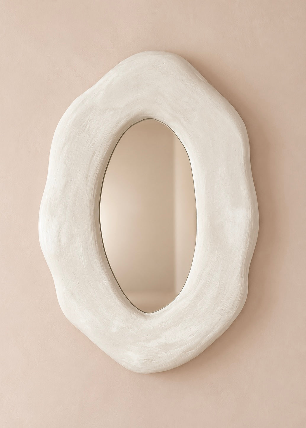 Paloma Mirror - Oval Plaster Wall Mirror | Pre Order End Nov