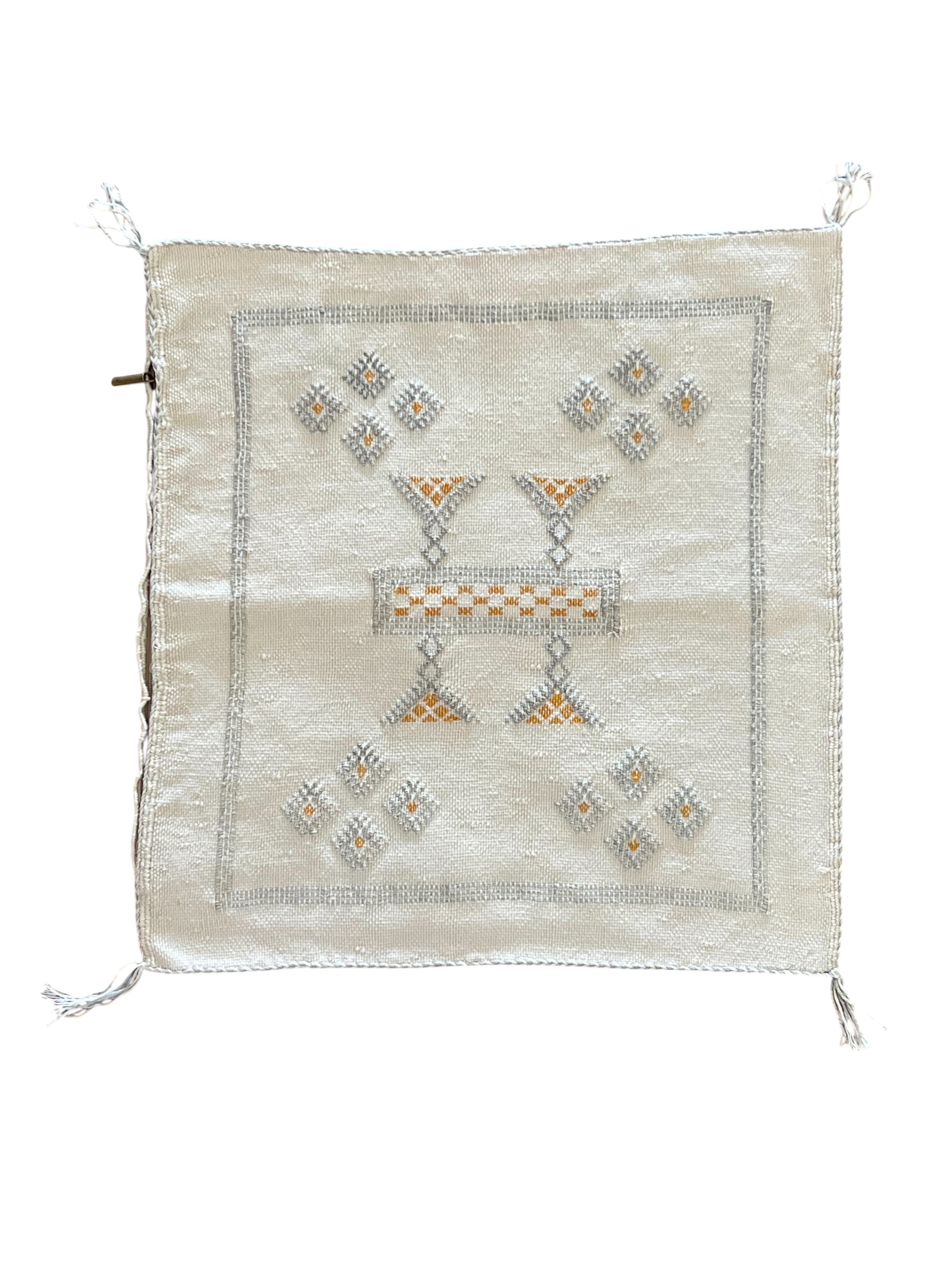 Moroccan Cactus Silk 50x50cm | White