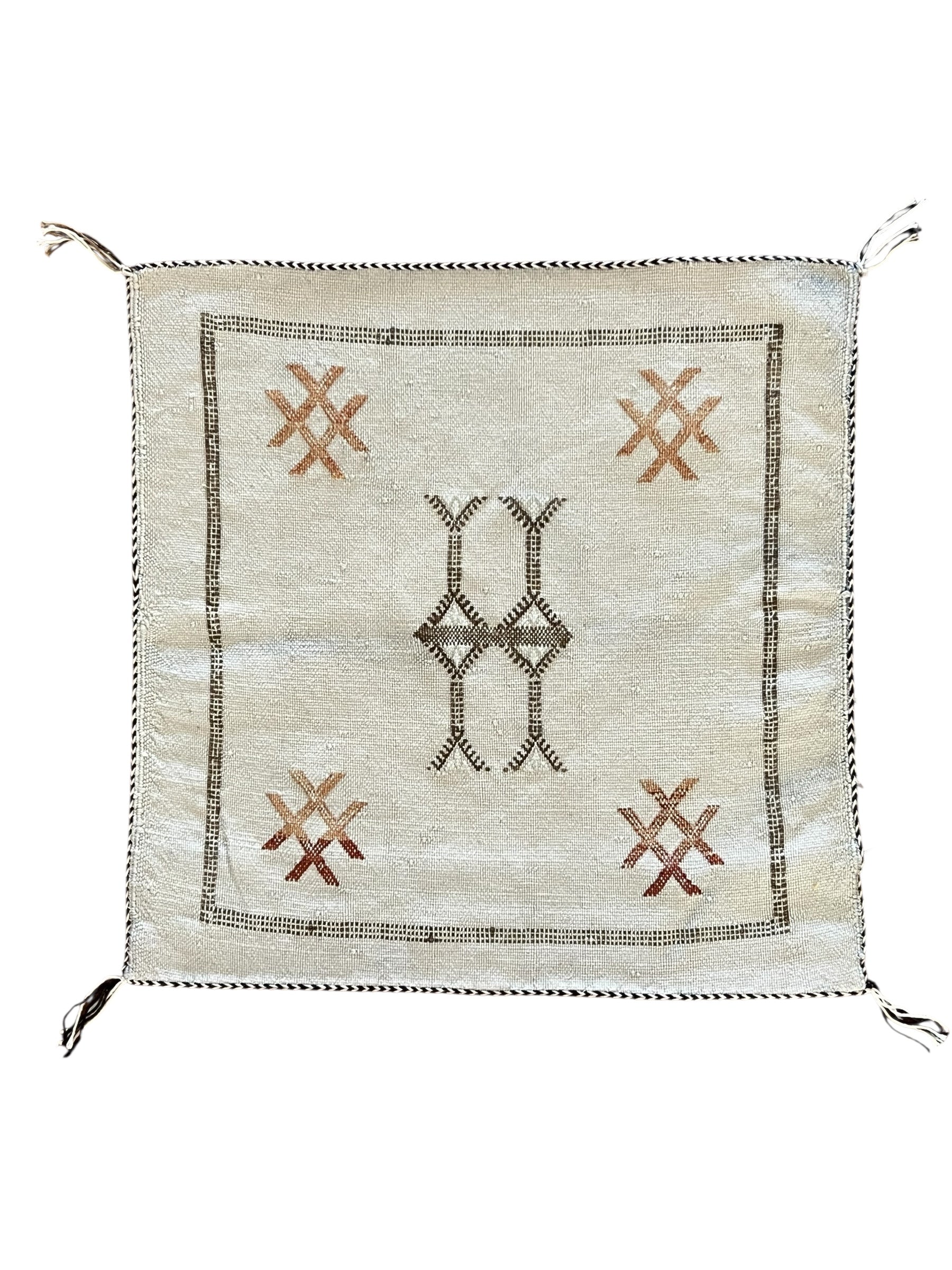 Moroccan Cactus Silk 50x50cm | White