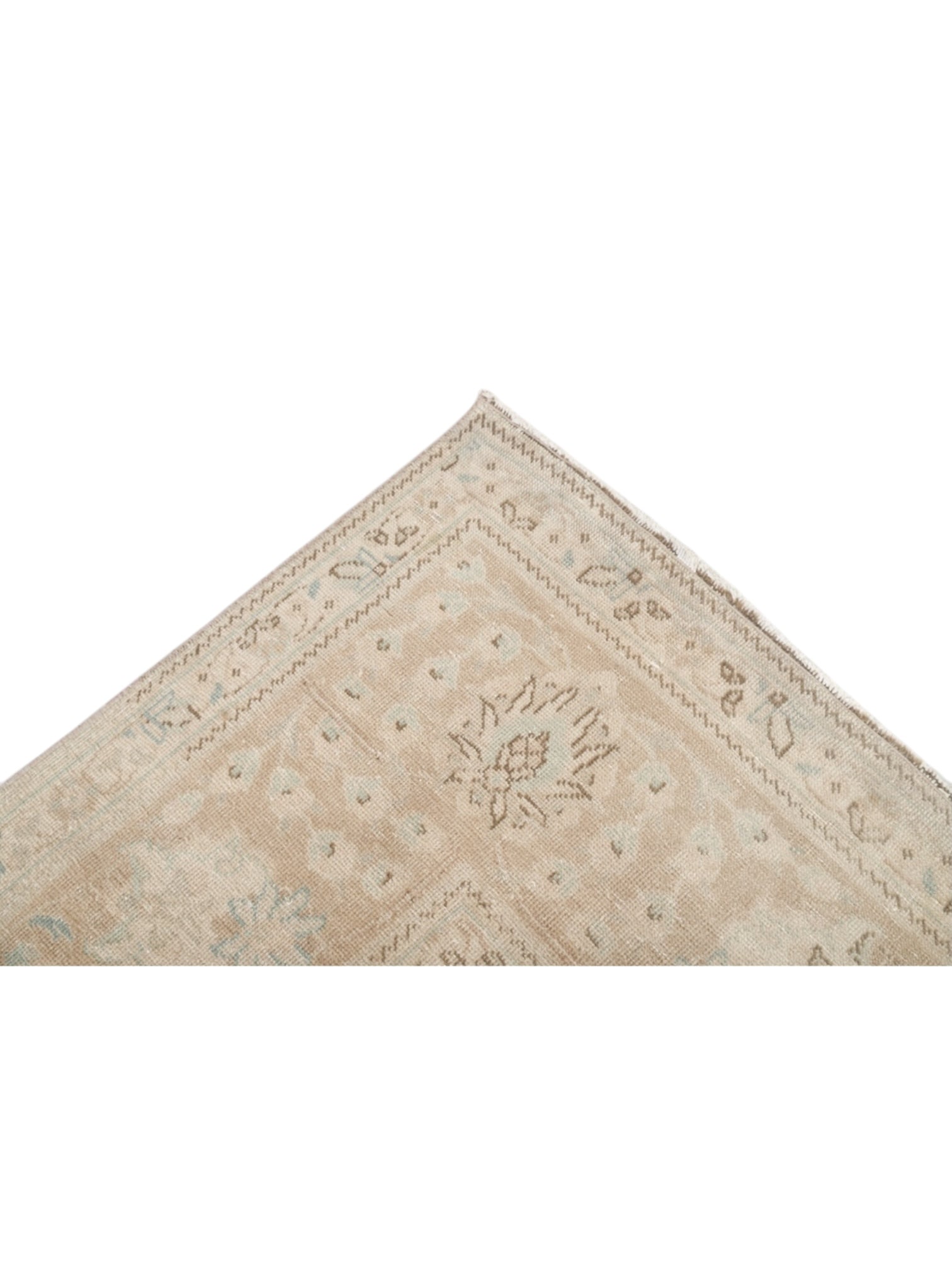 Oversized Neutral Vintage Turkish Rug - Jardin Blush Oushak (384cm x 303cm)
