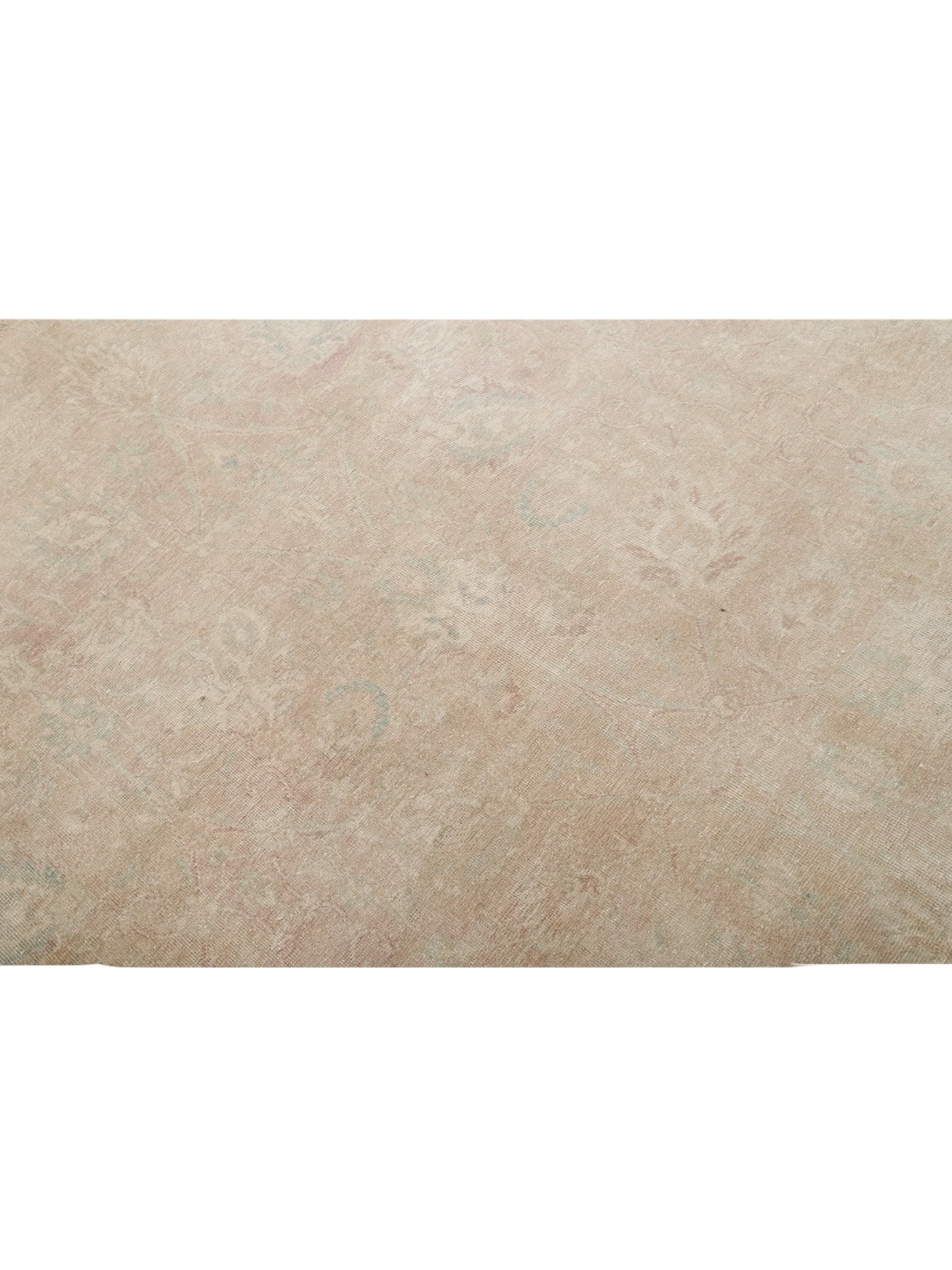 Oversized Neutral Vintage Turkish Rug - Jardin Blush Oushak (384cm x 303cm)