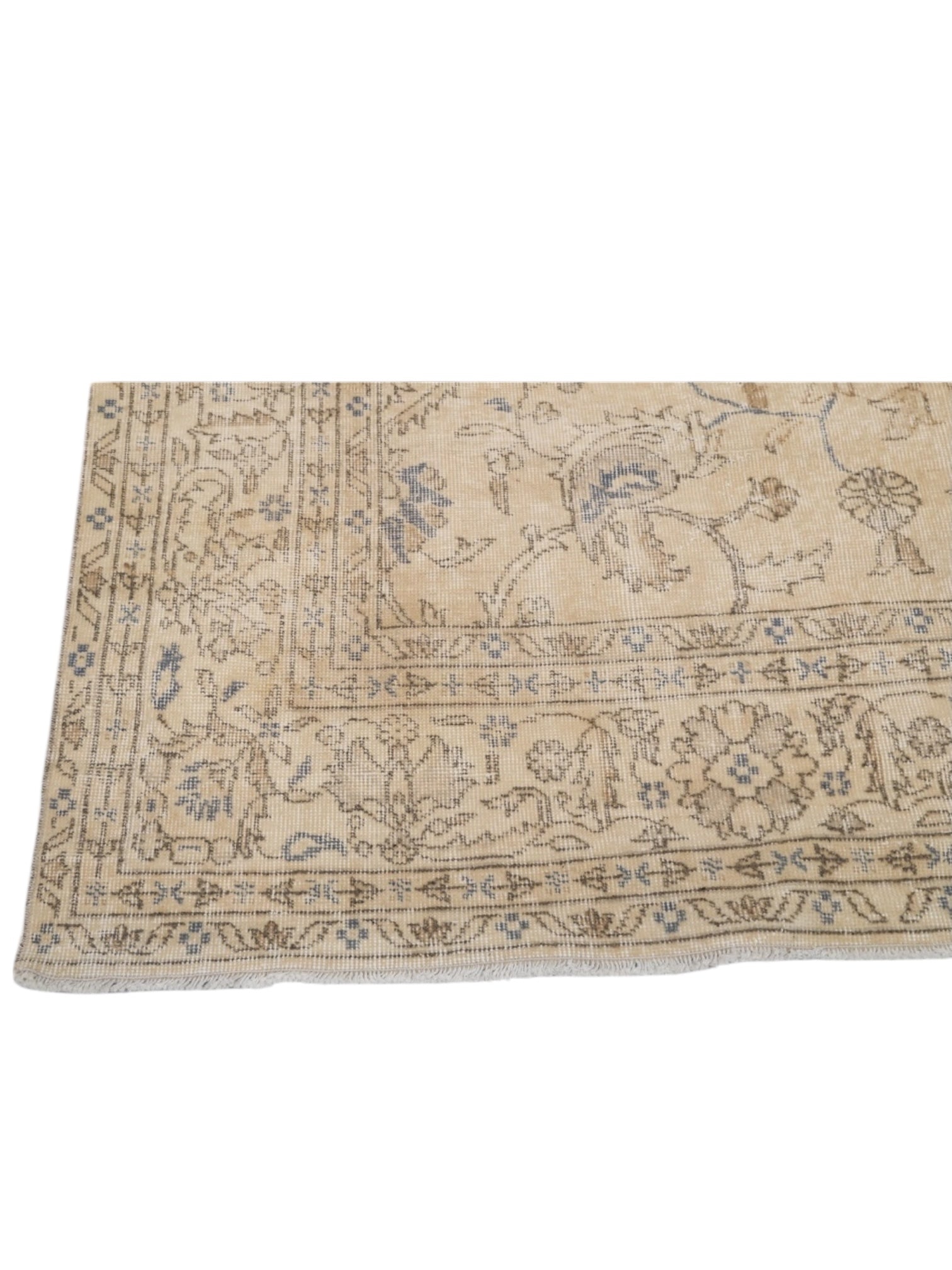 Rare Vintage Turkish Rug - Bluebell Beauty Oushak (314cm x 204cm)