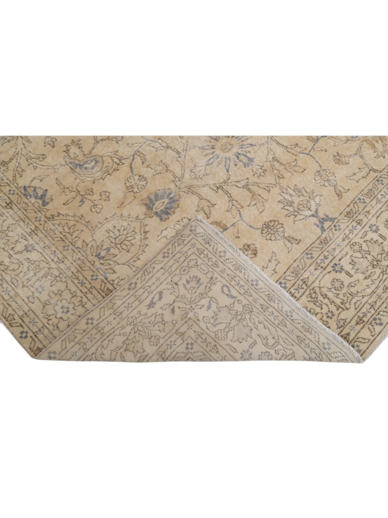 Rare Vintage Turkish Rug - Bluebell Beauty Oushak (314cm x 204cm)