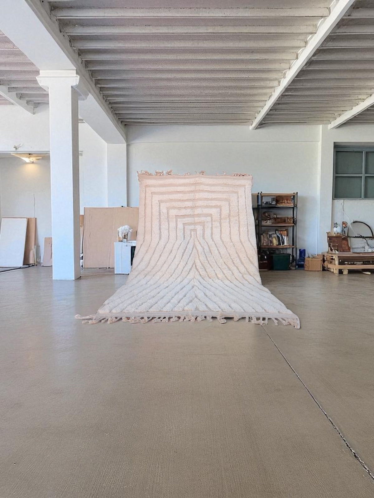 Original Moroccan Beni Ourain Wool Rug - Arcos 11 ( 300cm x 200cm )