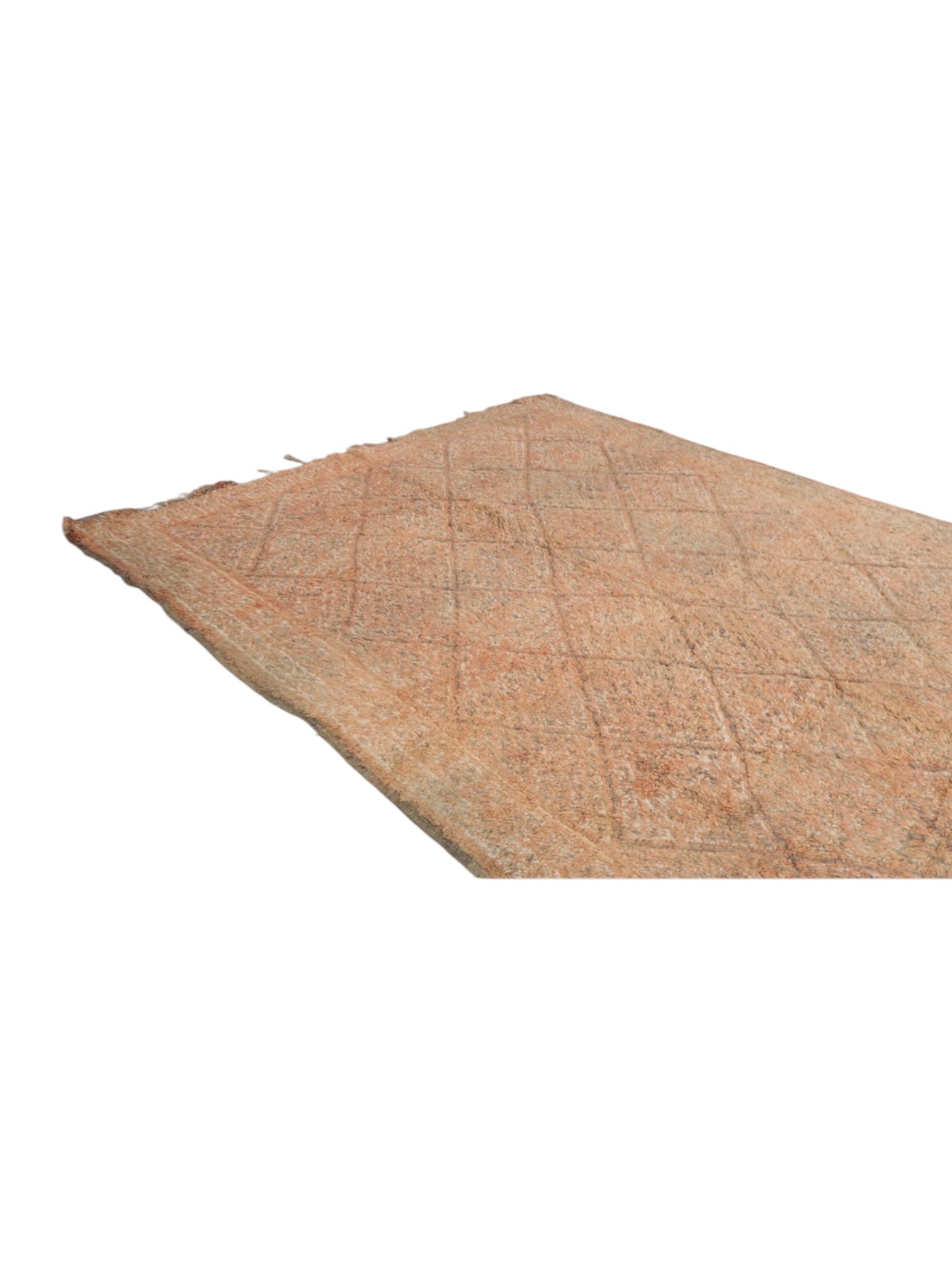 Vintage Moroccan Rug | 296cm x 197cm - Peach Beni Mguild