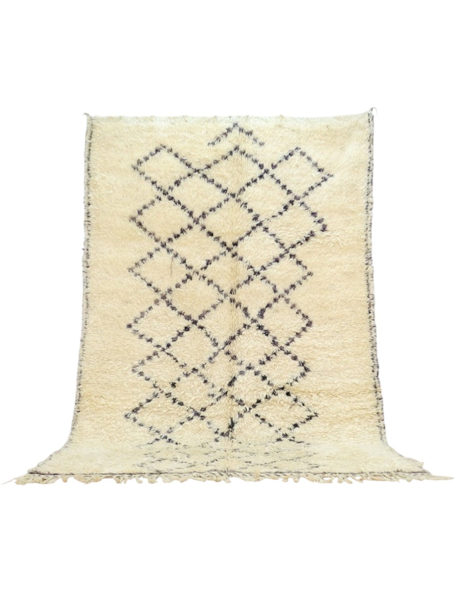 Vintage Moroccan Beni Ourain Rug | 274cm x 180cm - Beni Atlas