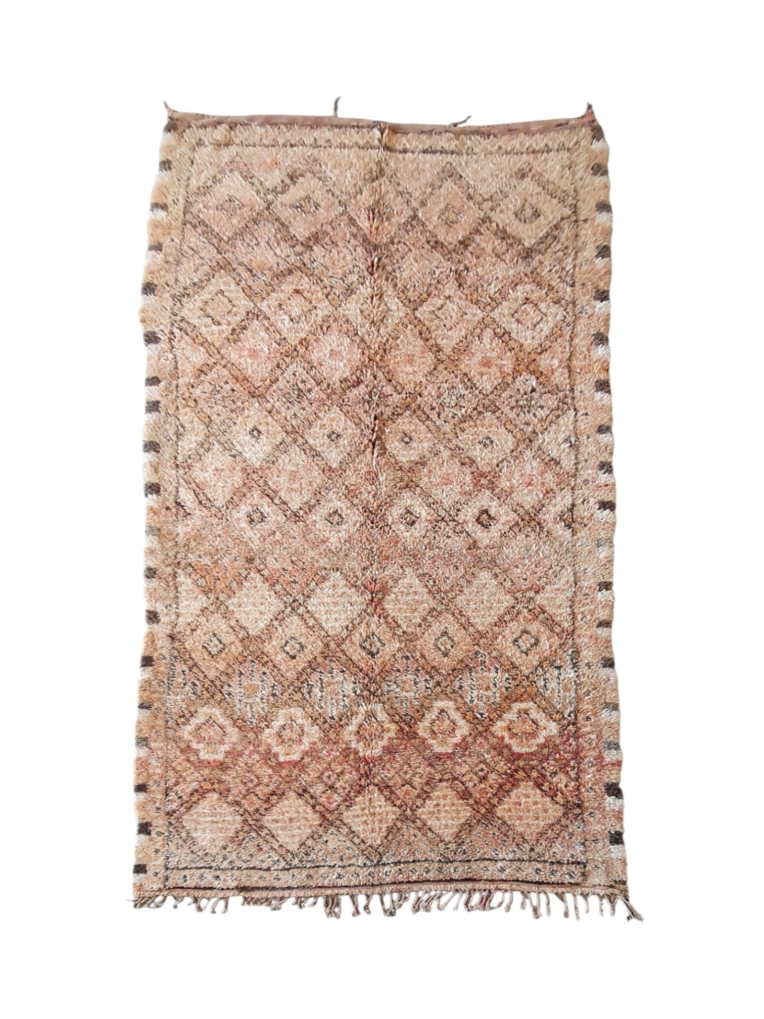 Vintage Moroccan Beni Ourain Rug | 387cm x 193cm - Beni Rose