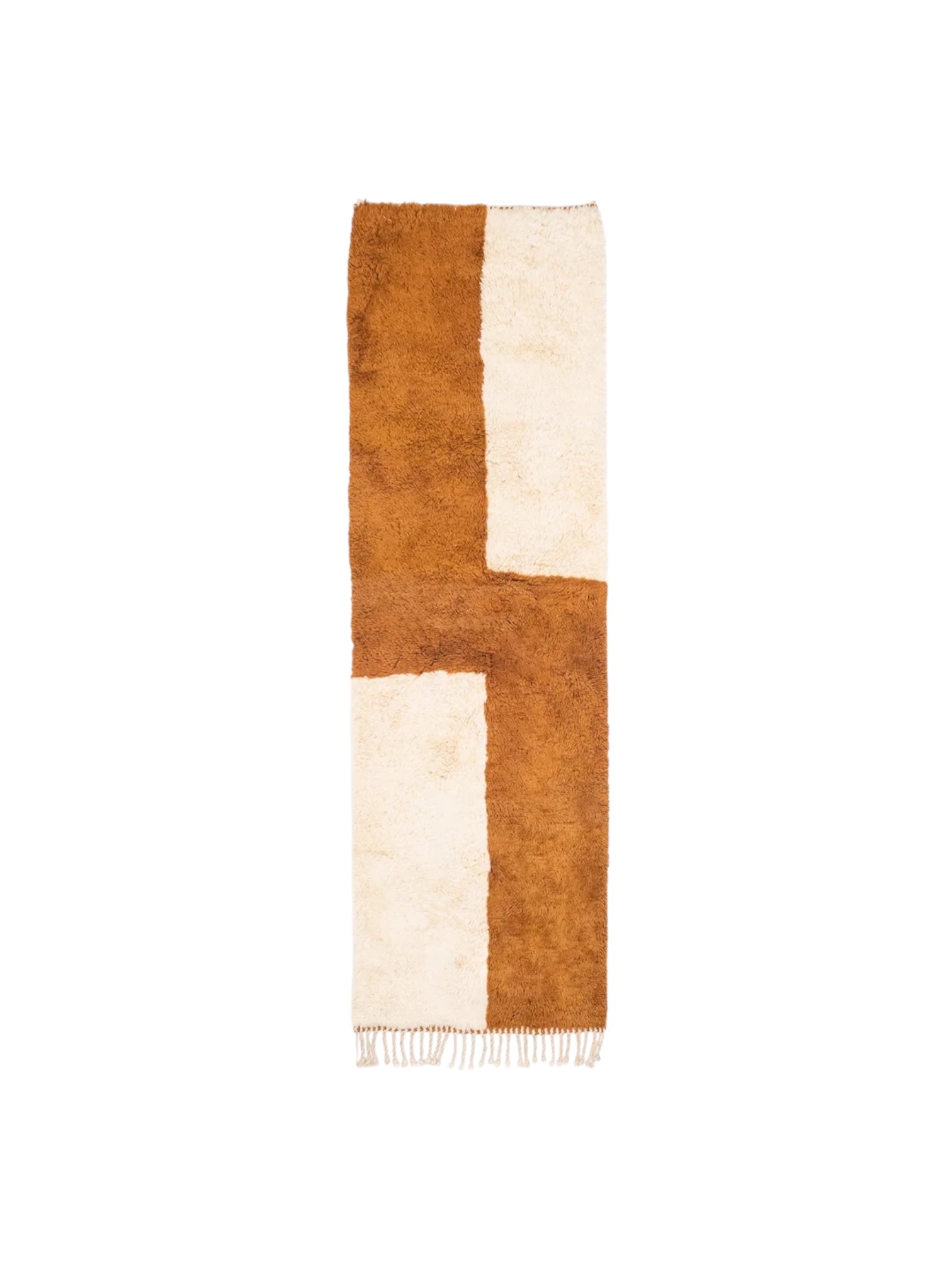 Contemporary Moroccan Runner | Sun Path - Terracotta Cream
