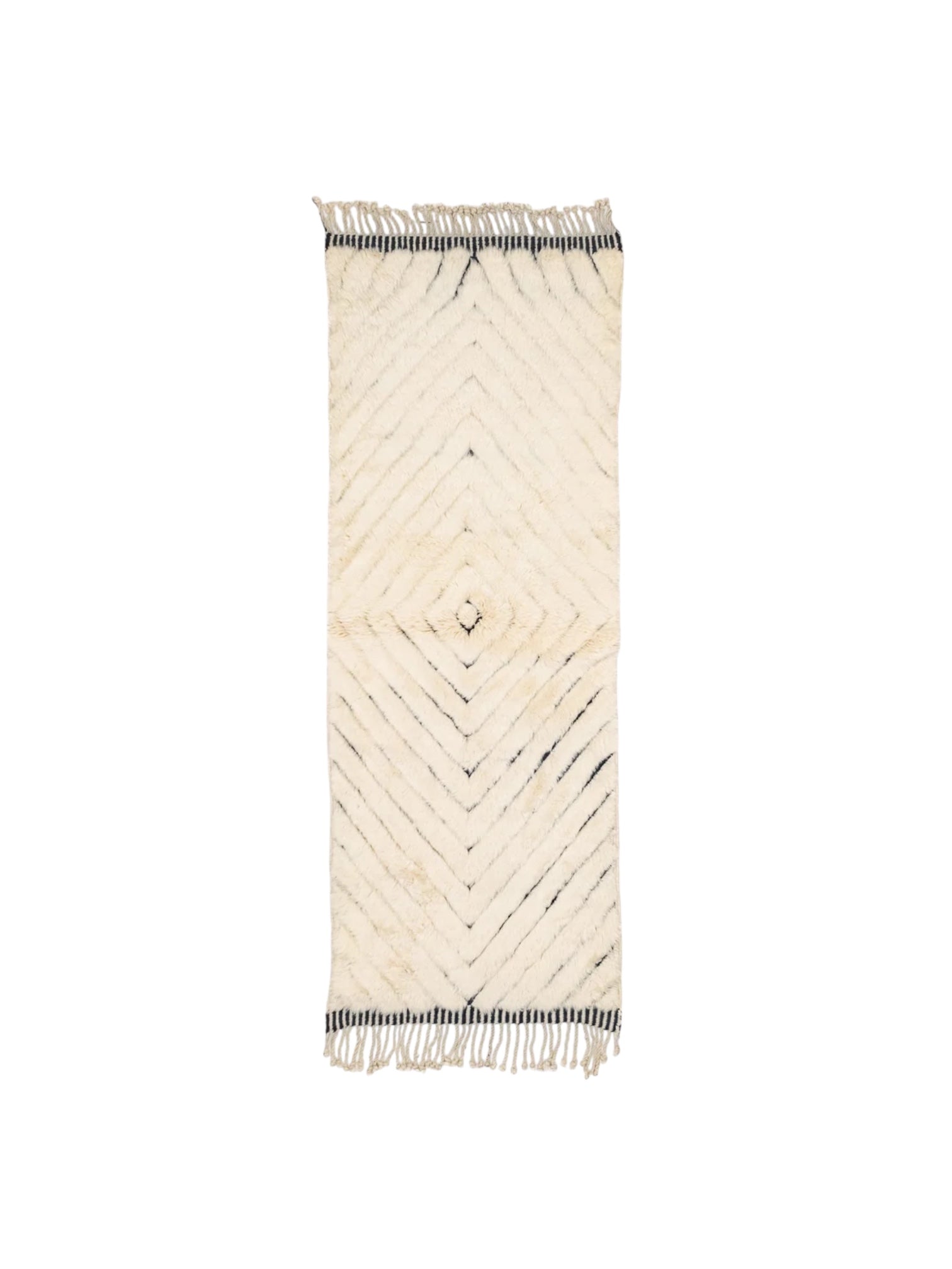 Contemporary Moroccan Runner | Riviera Diamond - Nior Ivory
