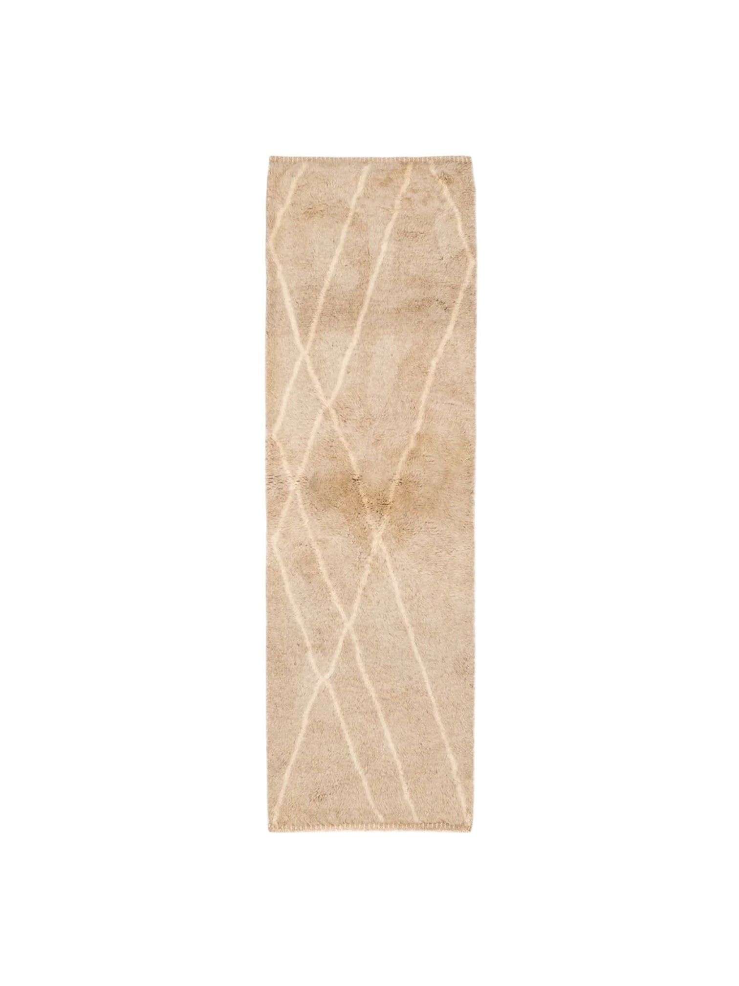 Contemporary Moroccan Runner | Desert Cross - Soft Fawn