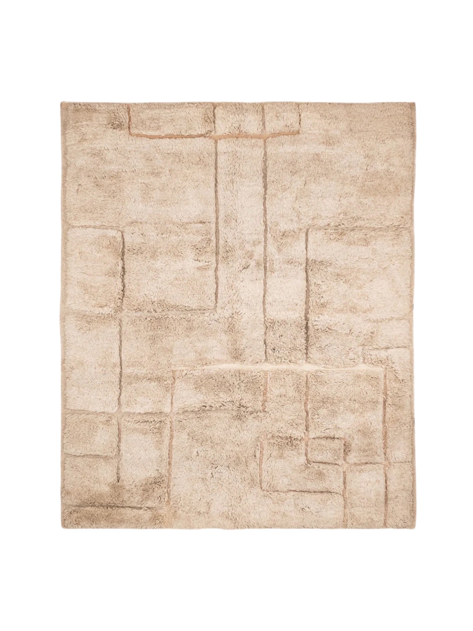 Contemporary Moroccan Rug | Marrona Forma - Pale Travertine
