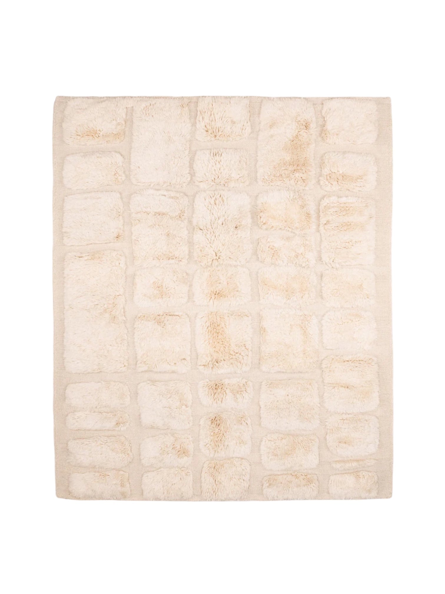 Contemporary Moroccan Rug | Portico Pave - Bianco