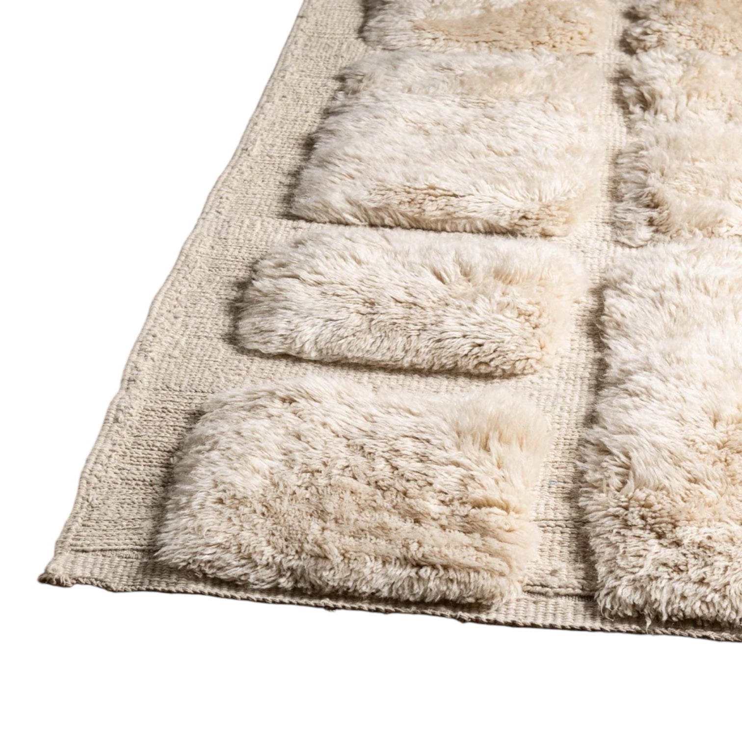 Contemporary Moroccan Rug | Portico Pave - Bianco
