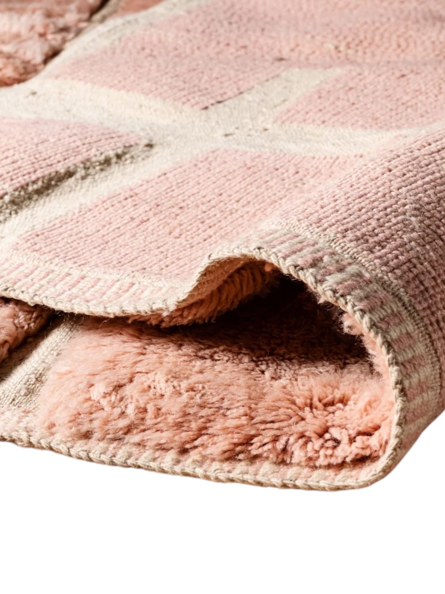 Contemporary Moroccan Rug | Paloma - Pink Stone