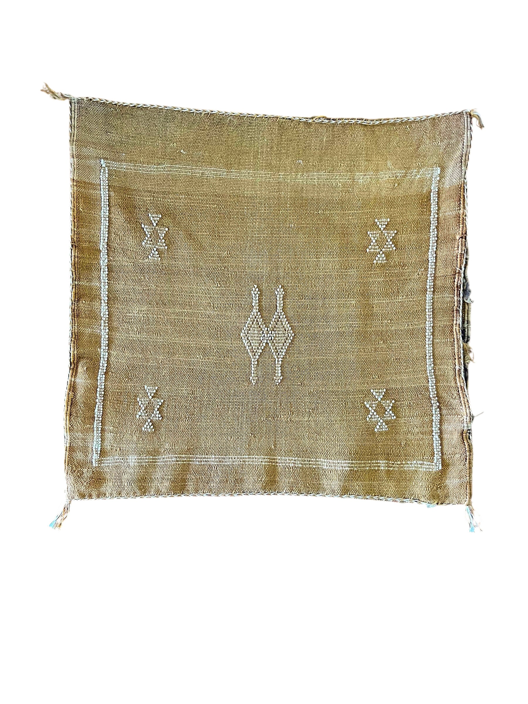 Moroccan Cactus Silk Cushion 50x50cm | Chestnut