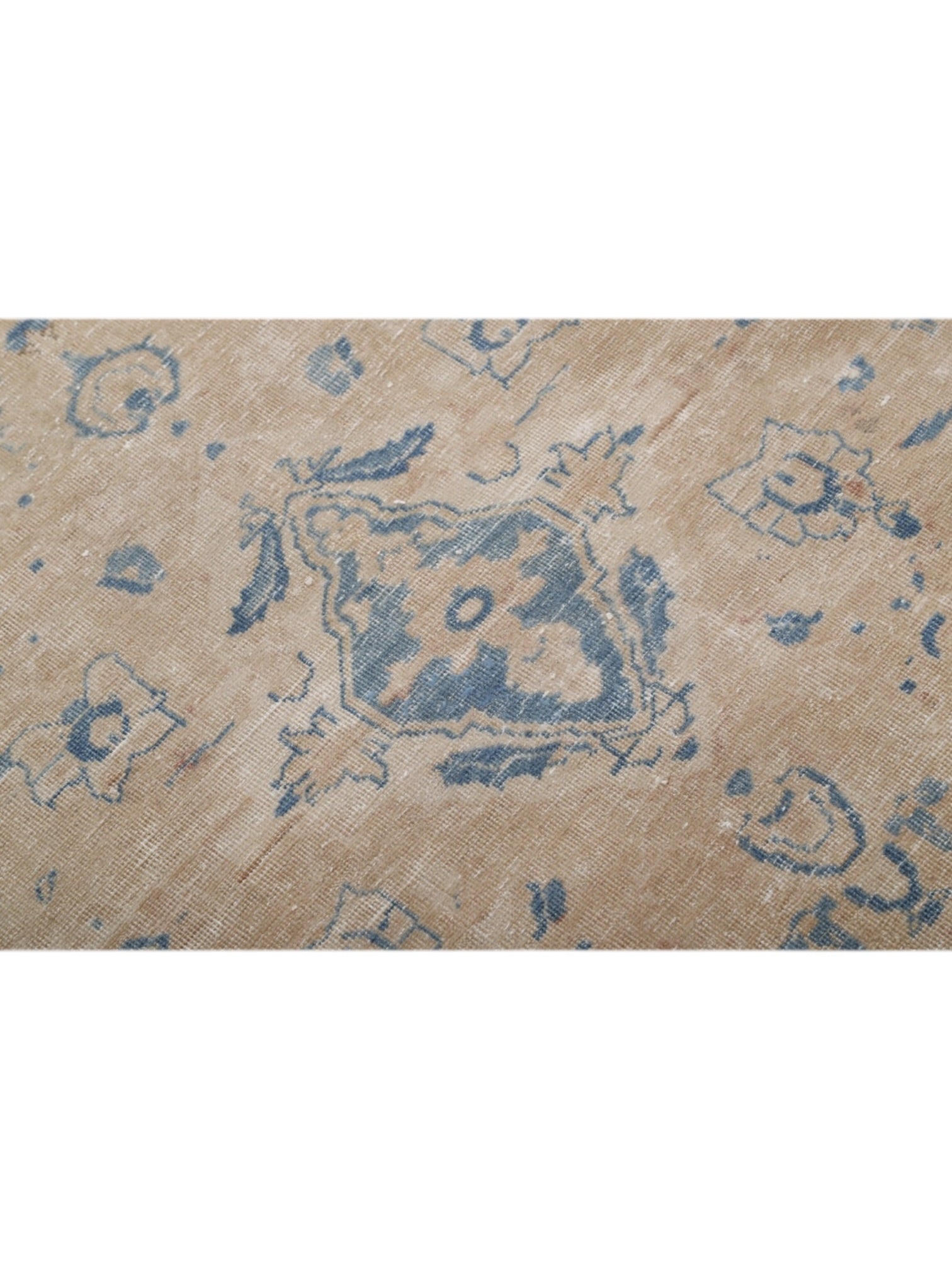 Rare Vintage Turkish Rug - Powder Blue Petal Oushak (340cm x 290cm)