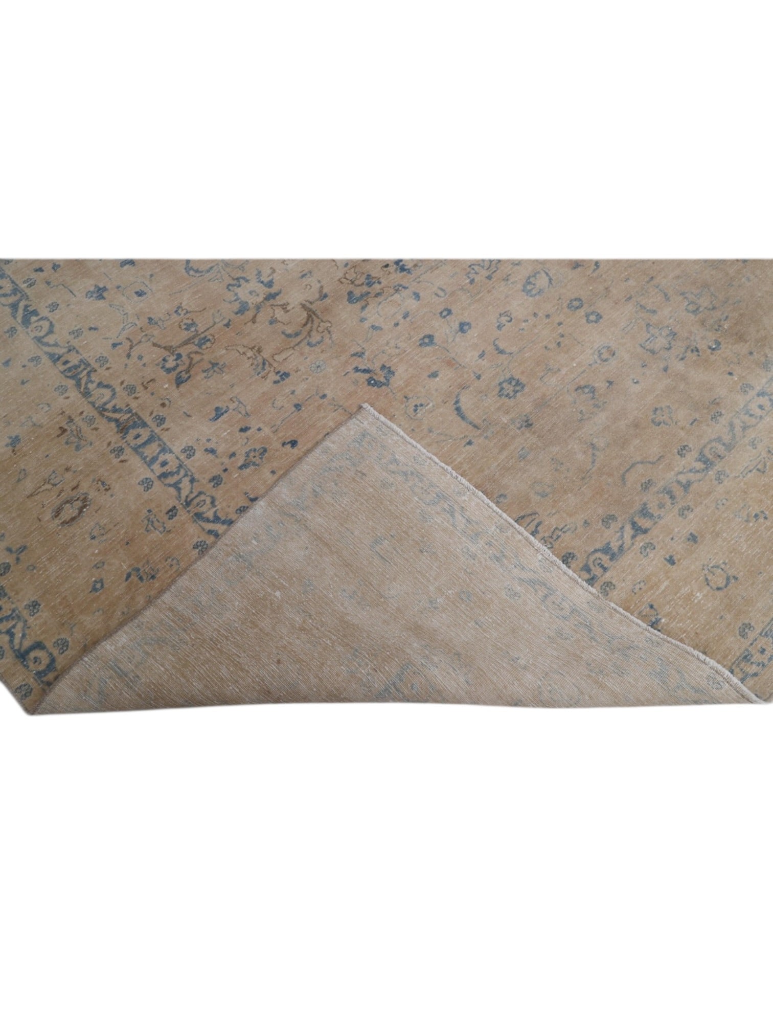 Rare Vintage Turkish Rug - Powder Blue Petal Oushak (340cm x 290cm)