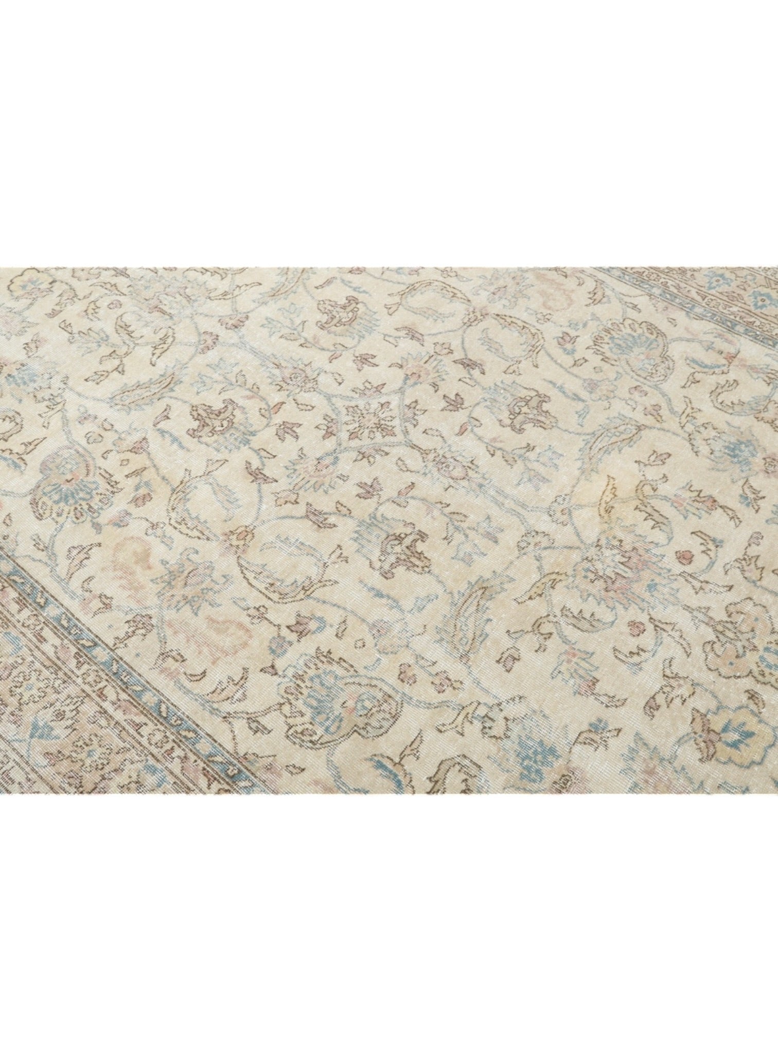 Vintage Turkish Rug - Blue Bloom Oushak (320cm x 210cm)