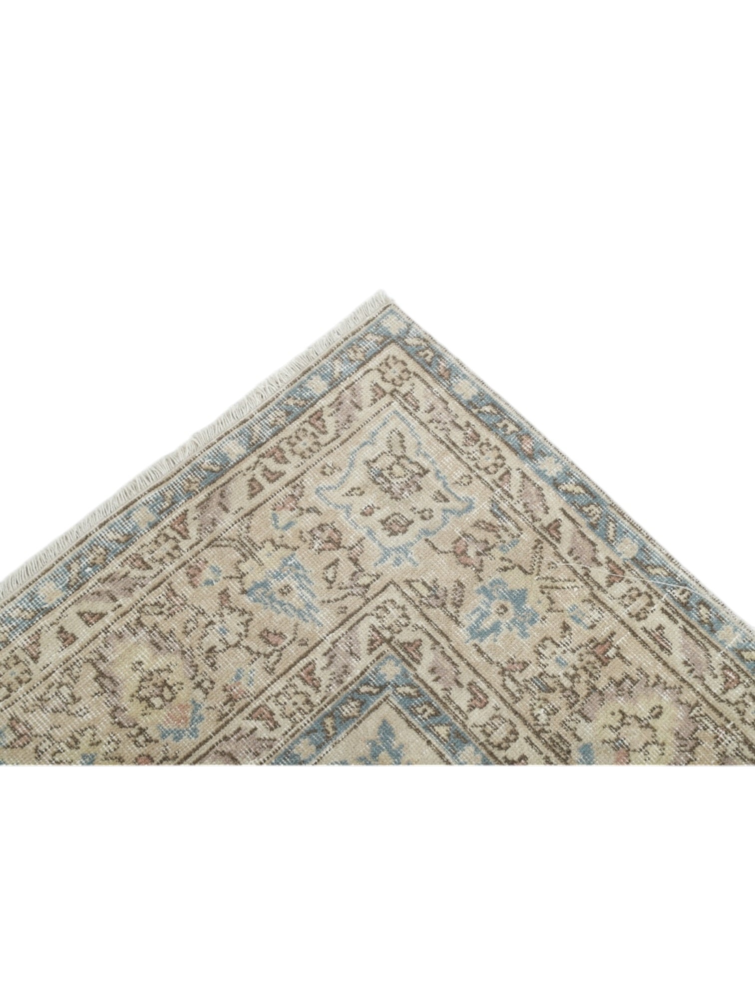 Vintage Turkish Rug - Blue Bloom Oushak (320cm x 210cm)