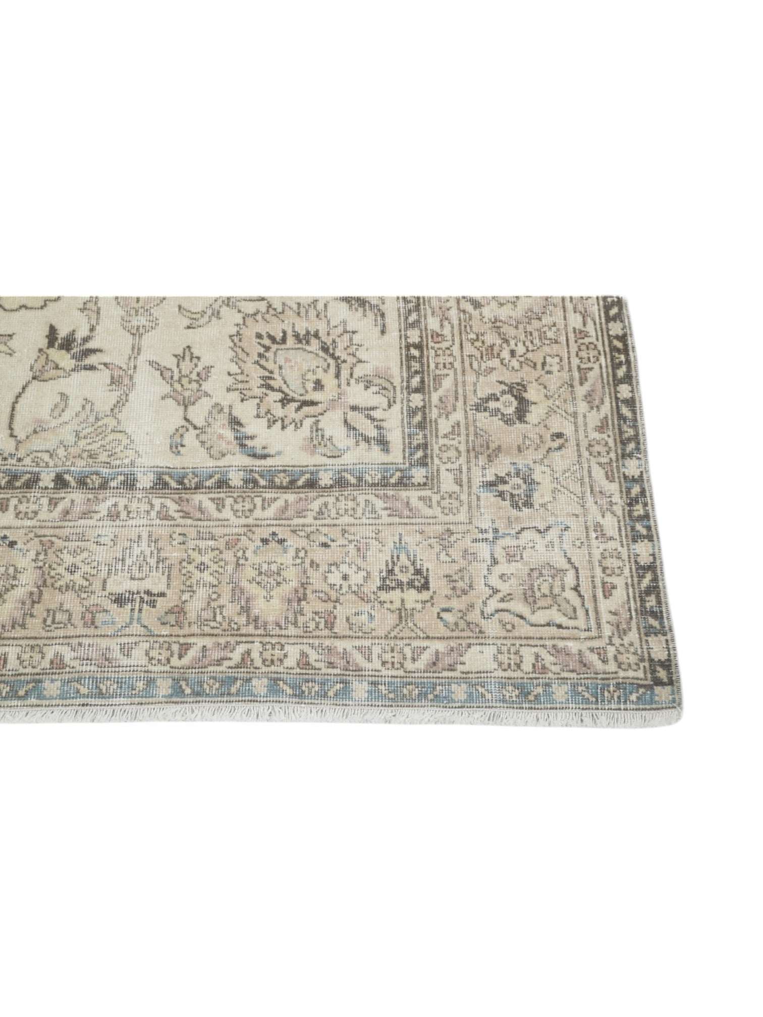 Vintage Turkish Rug - Blue Bloom Oushak (320cm x 210cm)