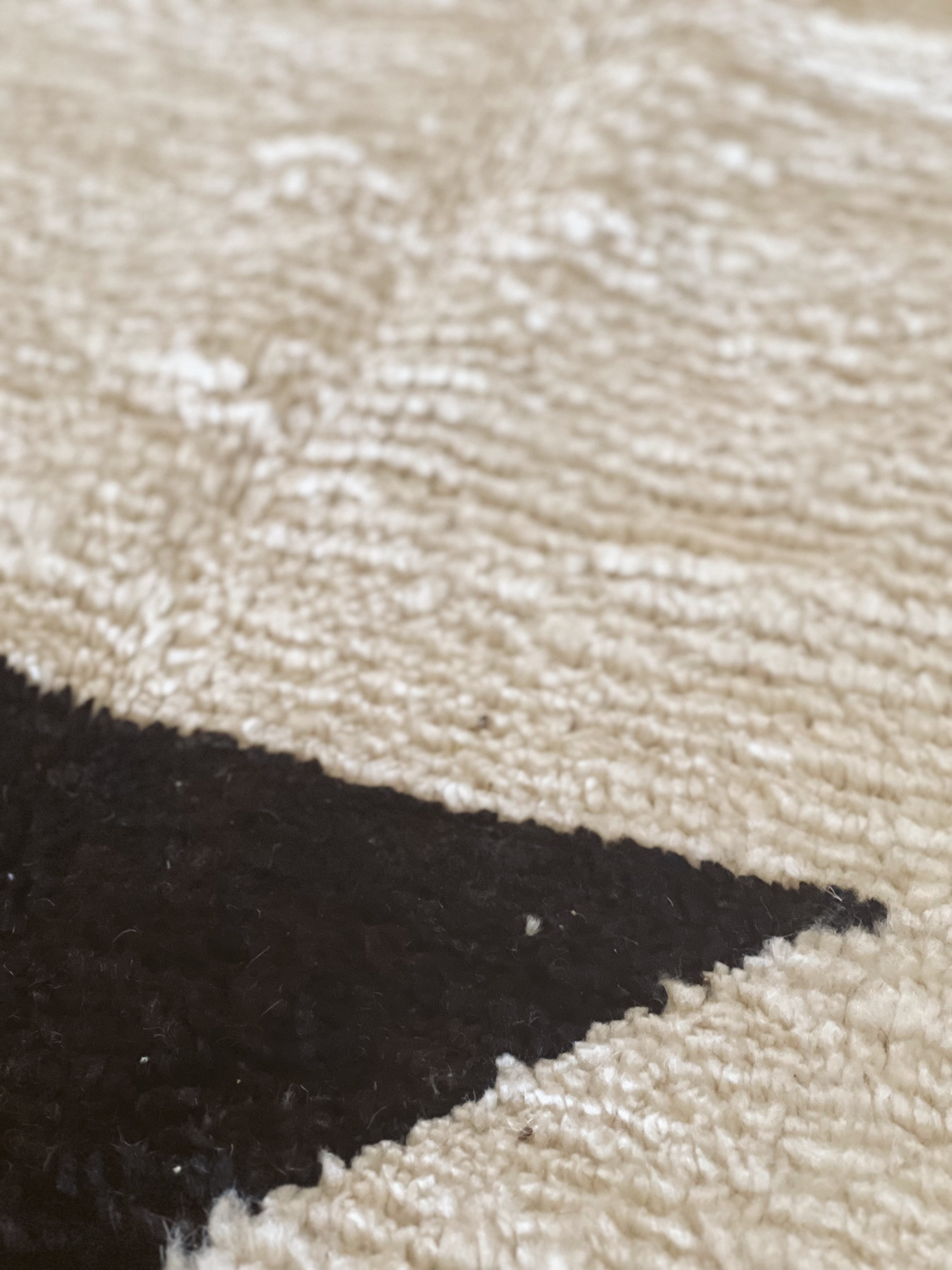 Original Moroccan Beni Ourain Wool Rug - Paris 10 | 230 x 103cm