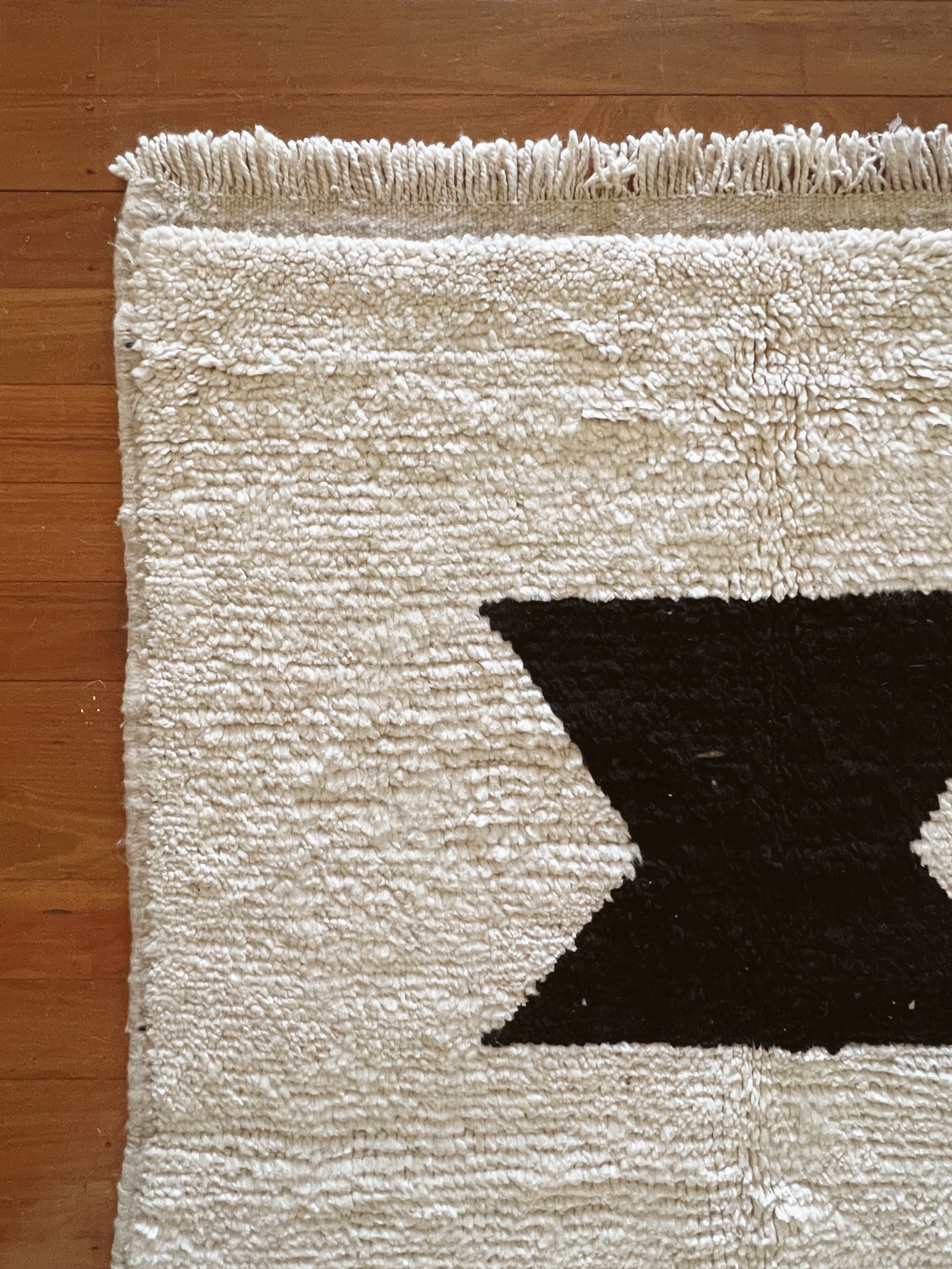 Original Moroccan Beni Ourain Wool Rug - Paris 10 | 230 x 103cm