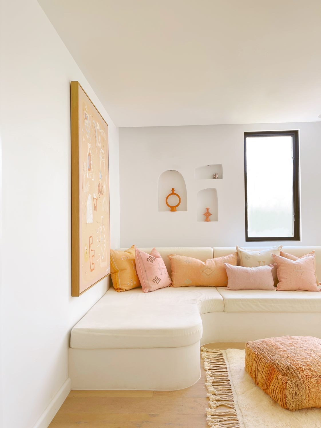 Moroccan Cactus Silk 50x50cm | Oat