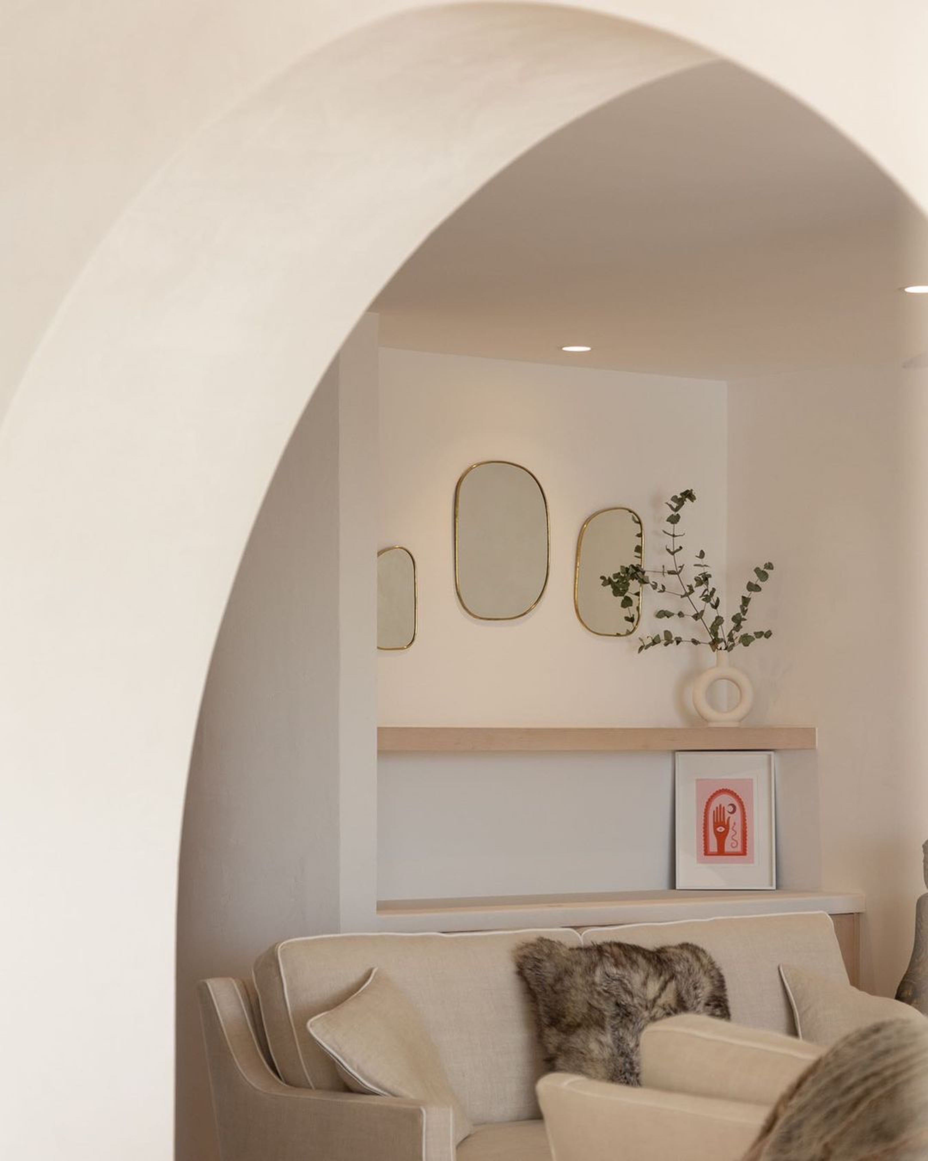 sample Brass Niche Wall Mirror Set - Pre Order Early June