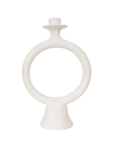 Load image into Gallery viewer, Tadelakt Round Candle Holder | White

