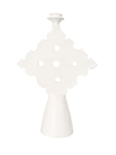 Load image into Gallery viewer, Tadelakt Diamond Candle Holder Large | White
