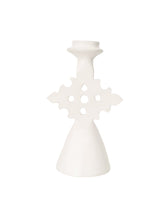 Load image into Gallery viewer, Tadelakt Diamond Candle Holder Small | White

