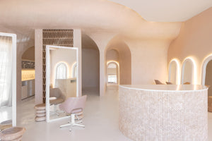 Santorini Arch Mirror room samples