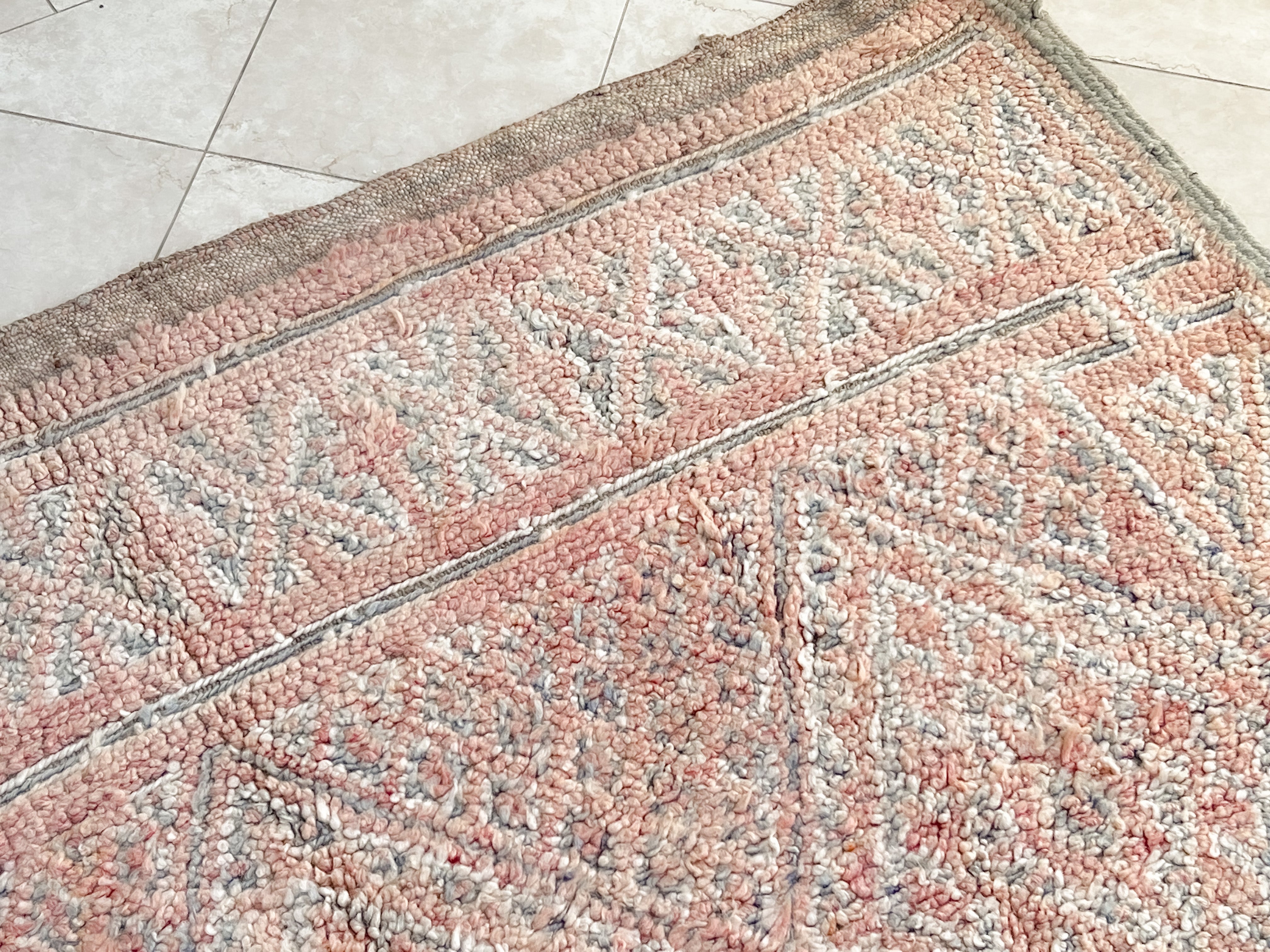 Vintage Moroccan Beni M’Guild Rug | 330cm x 190cm - Strawberry Blush picture