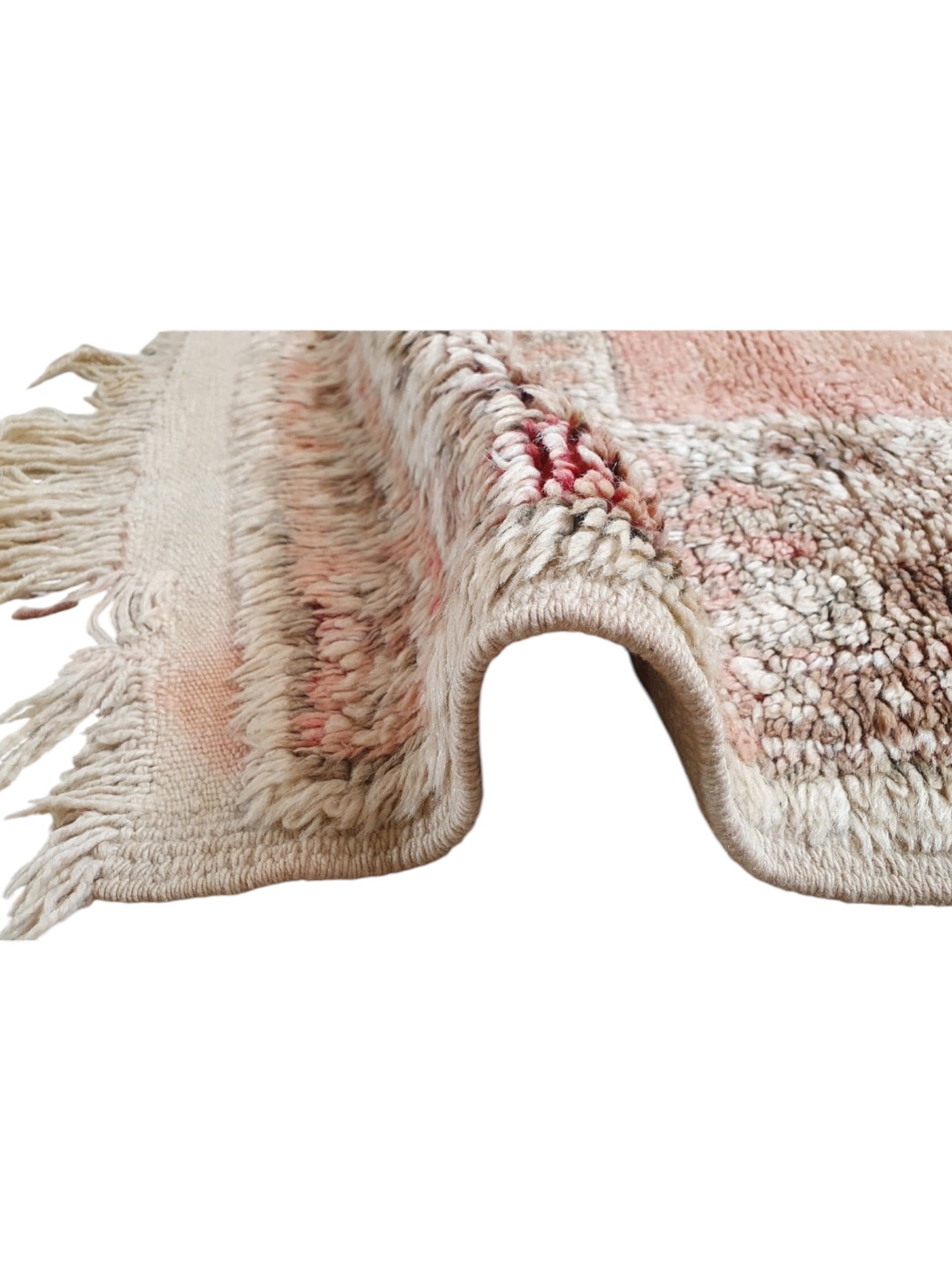 Vintage Moroccan Rug | 370cm x 168cm - Vintage Pink Boujaad